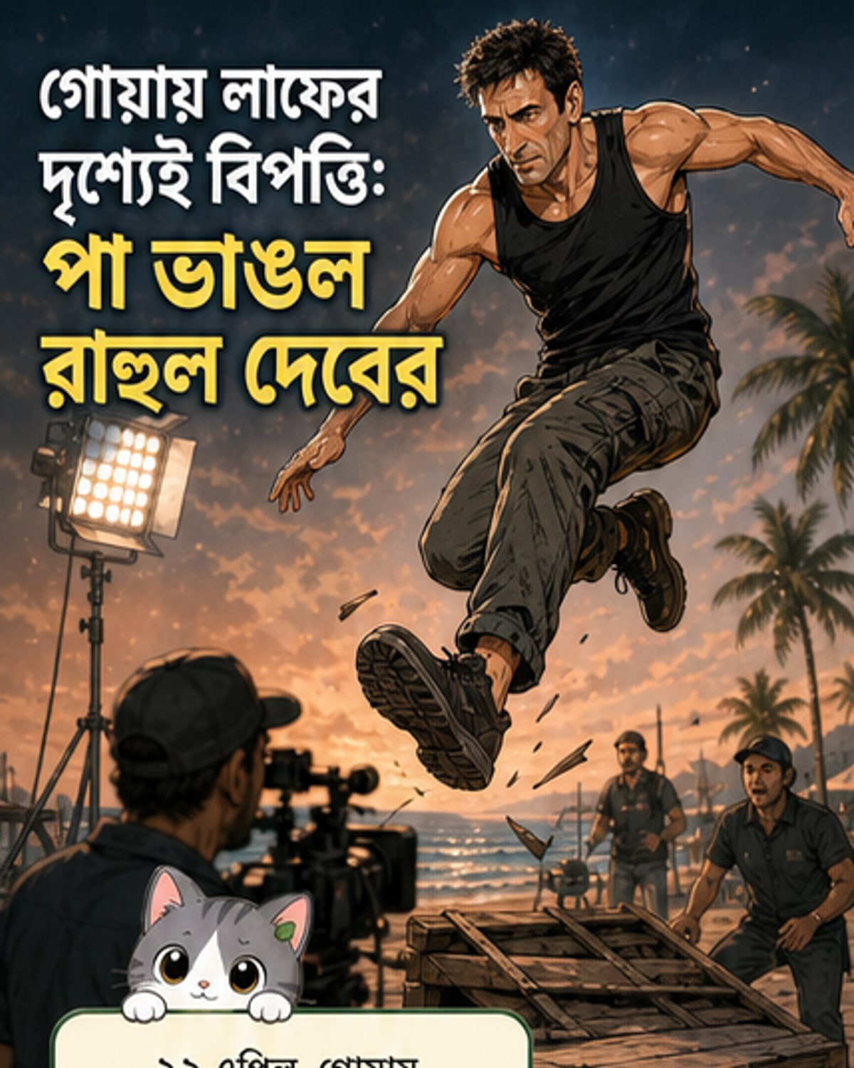 গোয়ায় শ্যুটিংয়ে আহত রাহুল দেব