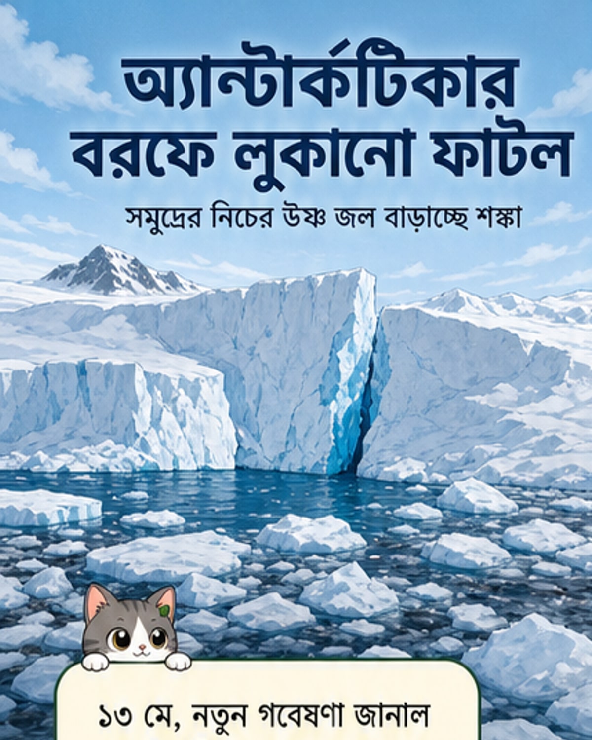 অ্যান্টার্কটিকার বরফ নীচ থেকে গলছে