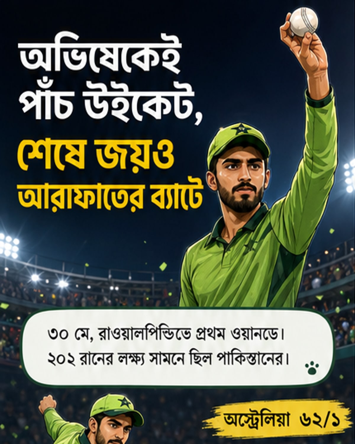 অভিষেকেই ৫ উইকেট, অস্ট্রেলিয়া হারল