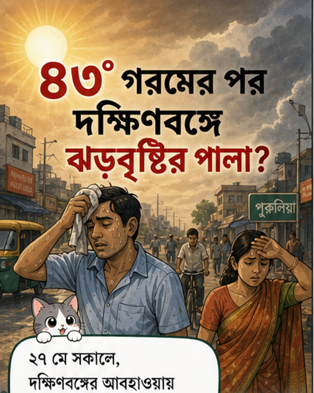 বুধবার থেকে ঝড়-বৃষ্টি, গরম থেকে স্বস্তি?