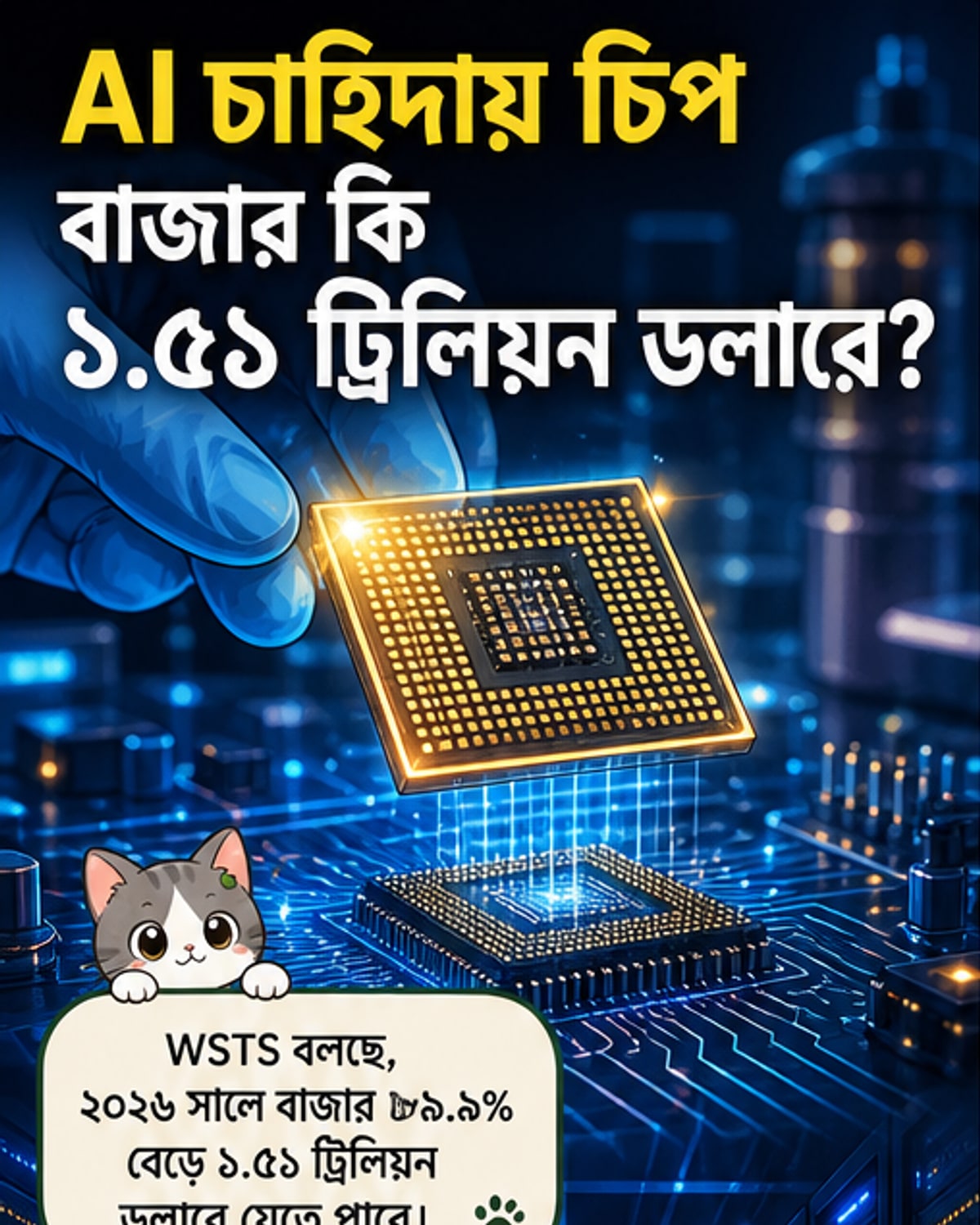 বৈশ্বিক চিপ বাজার ১.৫ ট্রিলিয়ন ডলারের দিকে