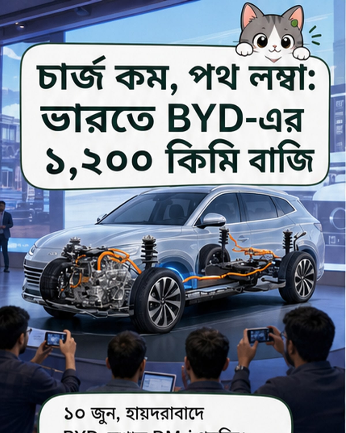 এক চার্জে 1,200 কিমি রেঞ্জের গাড়ি