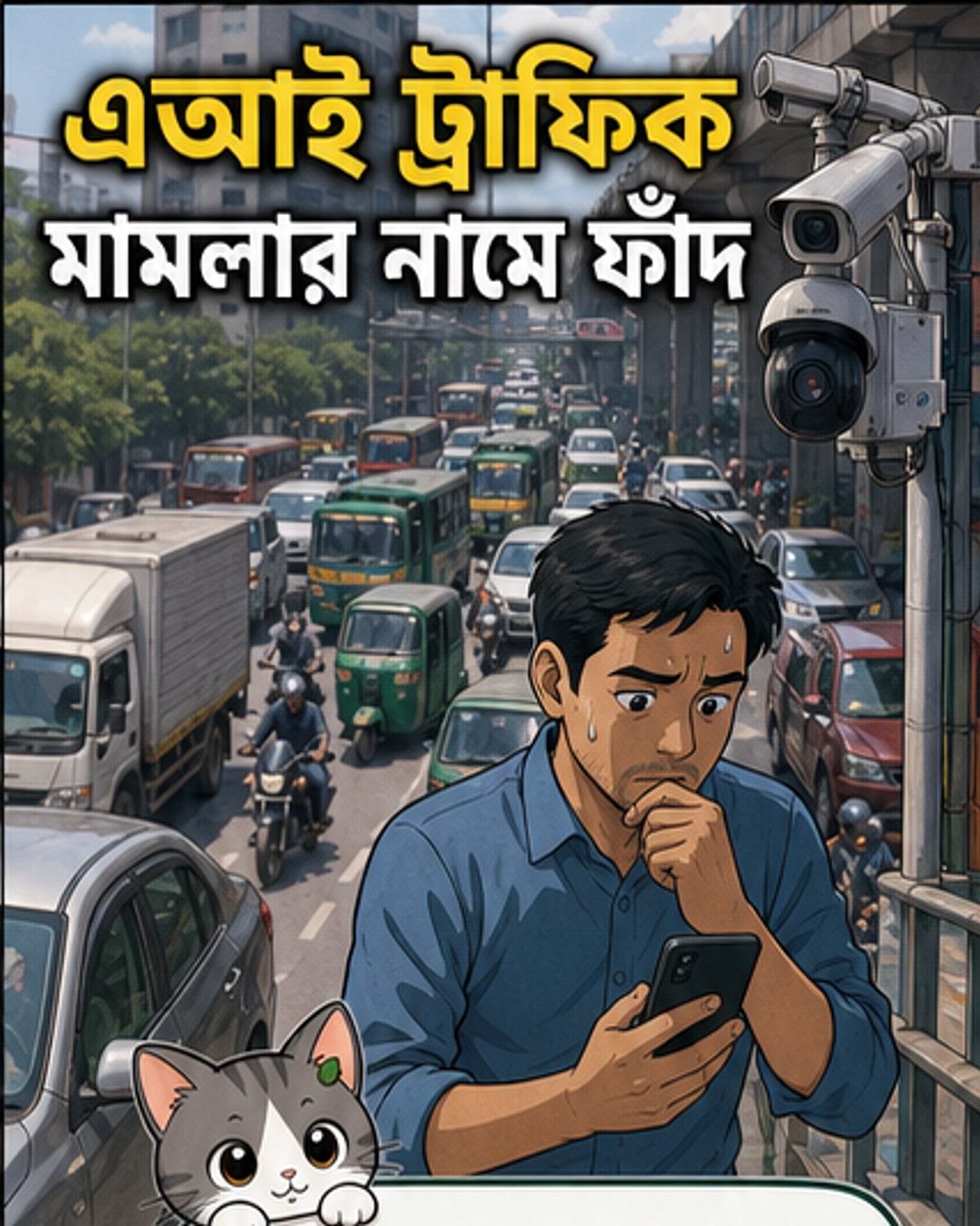 এআই ক্যামেরা দিয়ে জরিমানা? ভুয়া এসএমএসে সাইবার প্রতারণা