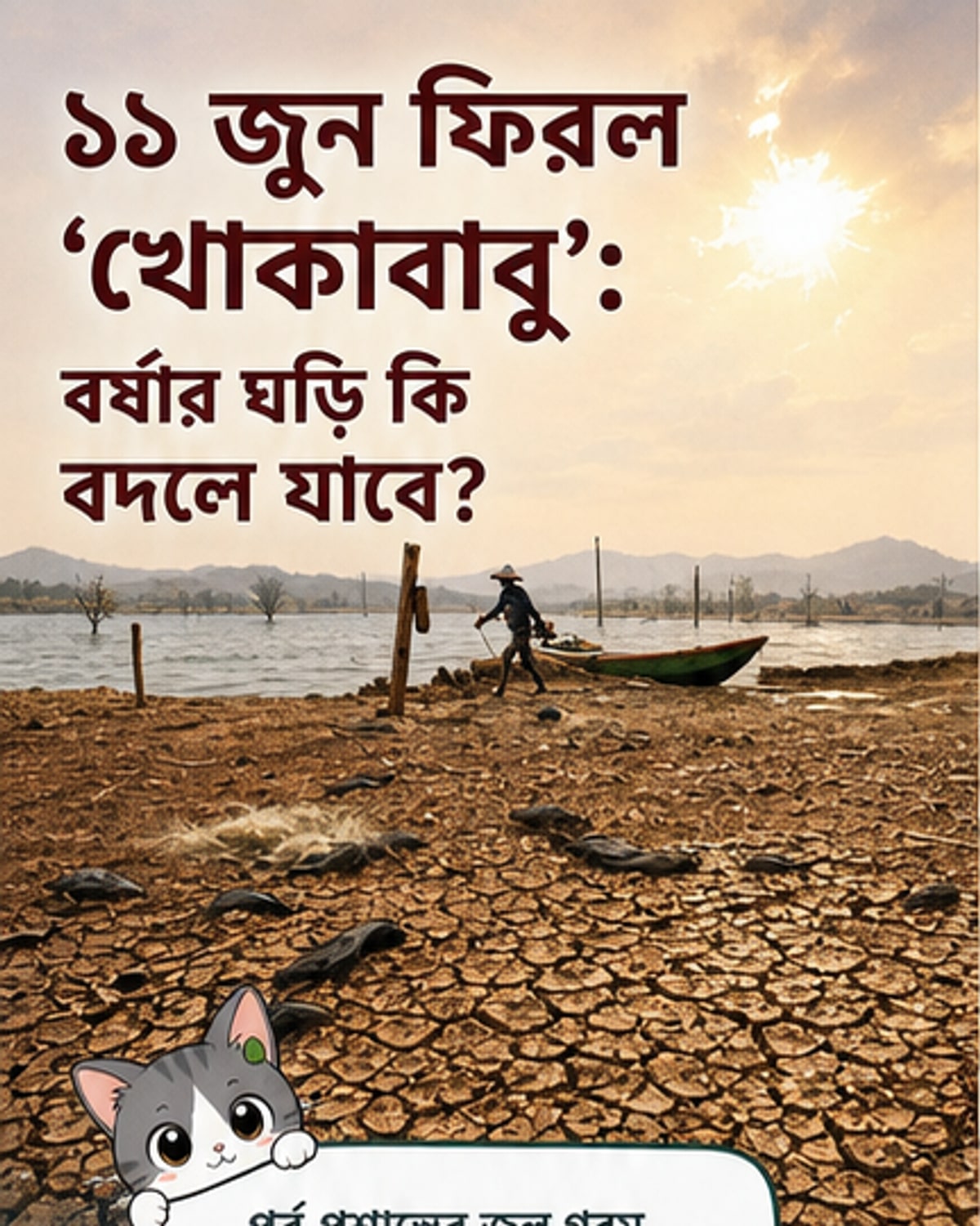 একটি আবহাওয়া মানচিত্রে ভারত উপমহাদেশের উপর দিয়ে বয়ে যাওয়া বায়ুপ্রবাহ ও উষ্ণ সমুদ্রের তাপমাত্রা দেখাচ্ছে, পাশে এল নিনো নামে একটি শিশুর ছবি।