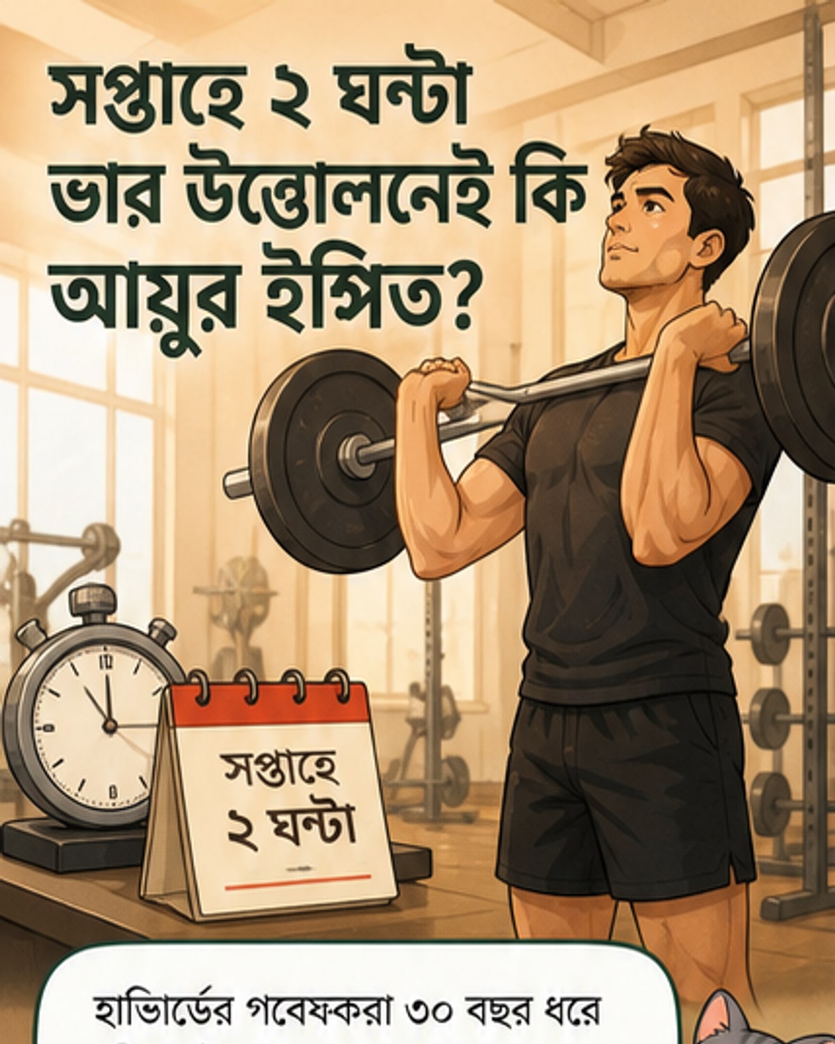 সপ্তাহে দুই ঘণ্টা ব্যায়ামে আয়ু বাড়ে
