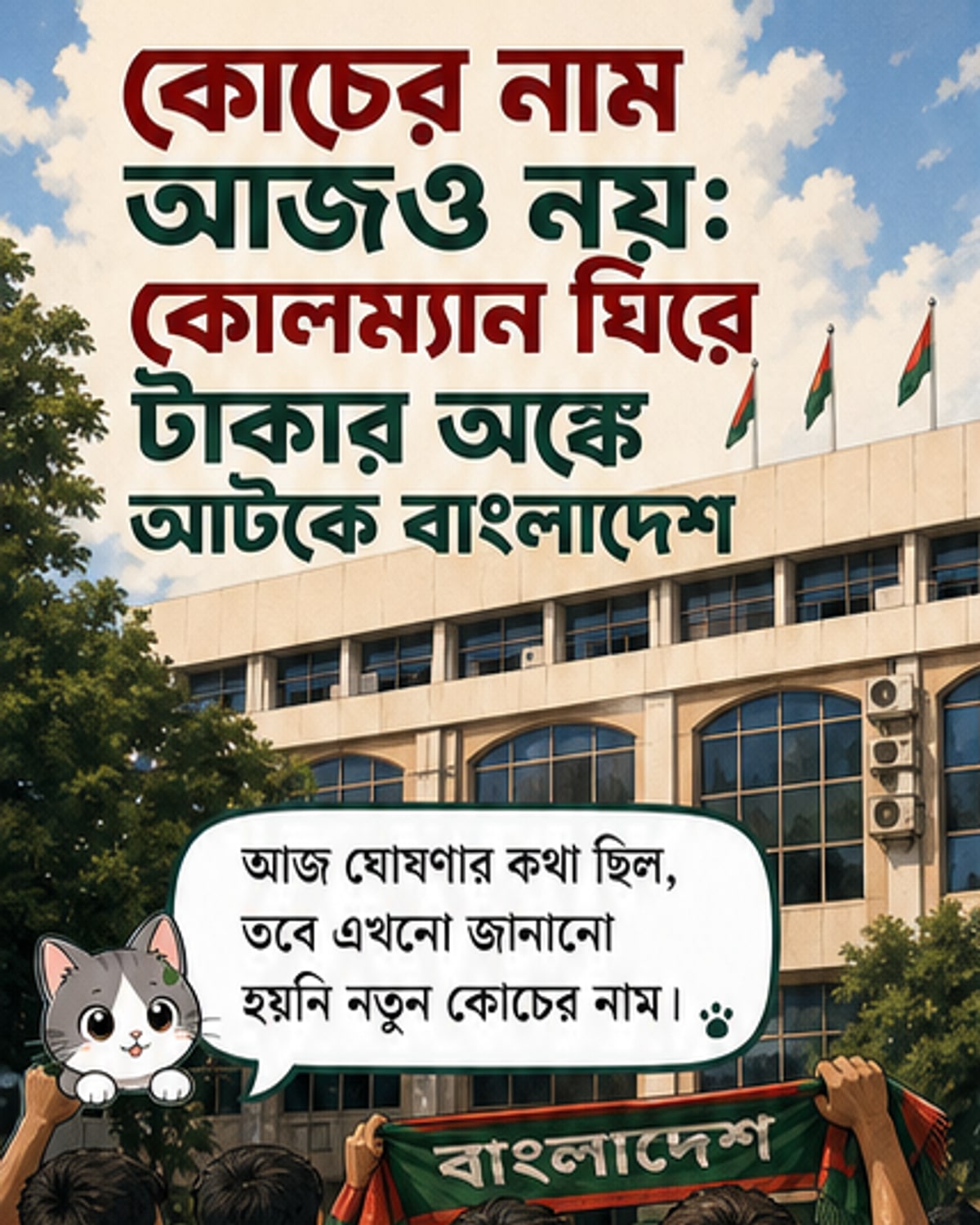 বাংলাদেশ ফুটবলে নতুন কোচ কবে?