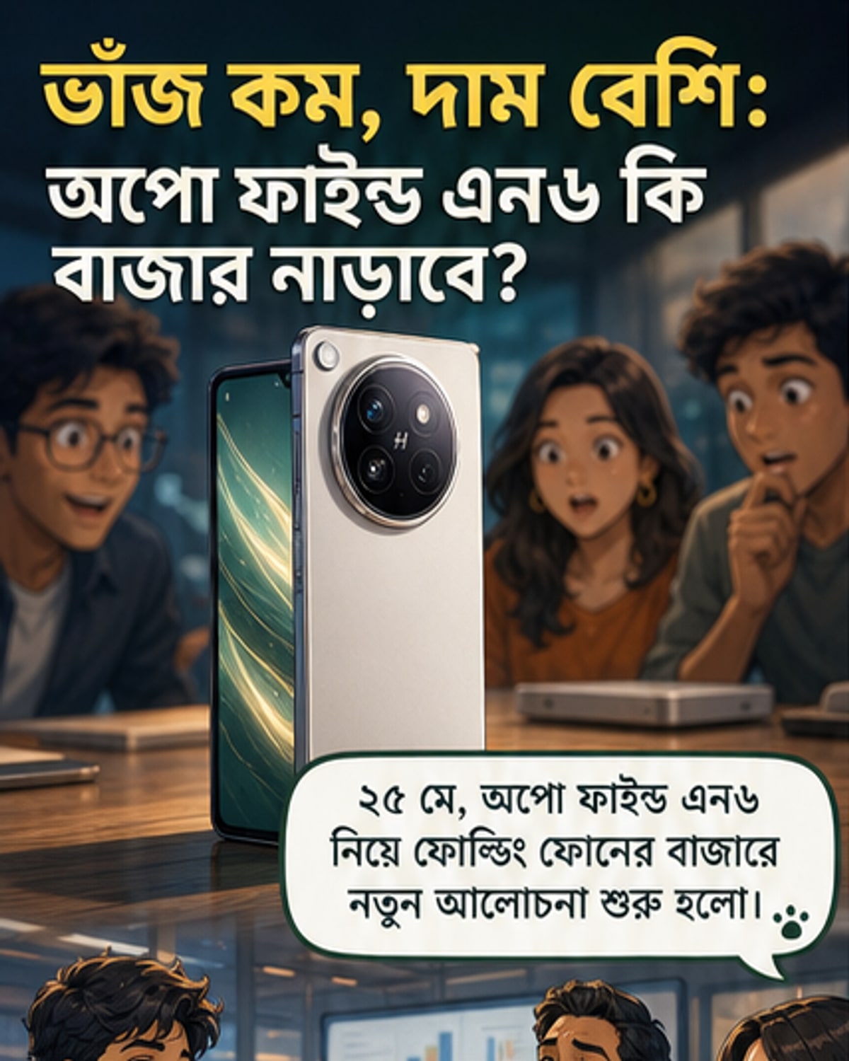 অপো ফাইন্ড এন৬: ভাঁজ ফোনে নতুন মানদণ্ড