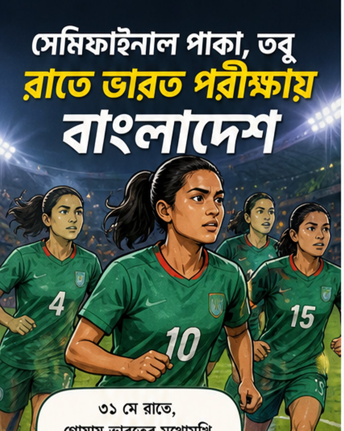 বাংলাদেশ নারী ফুটবলে ভারতের বিপক্ষে ম্যাচ