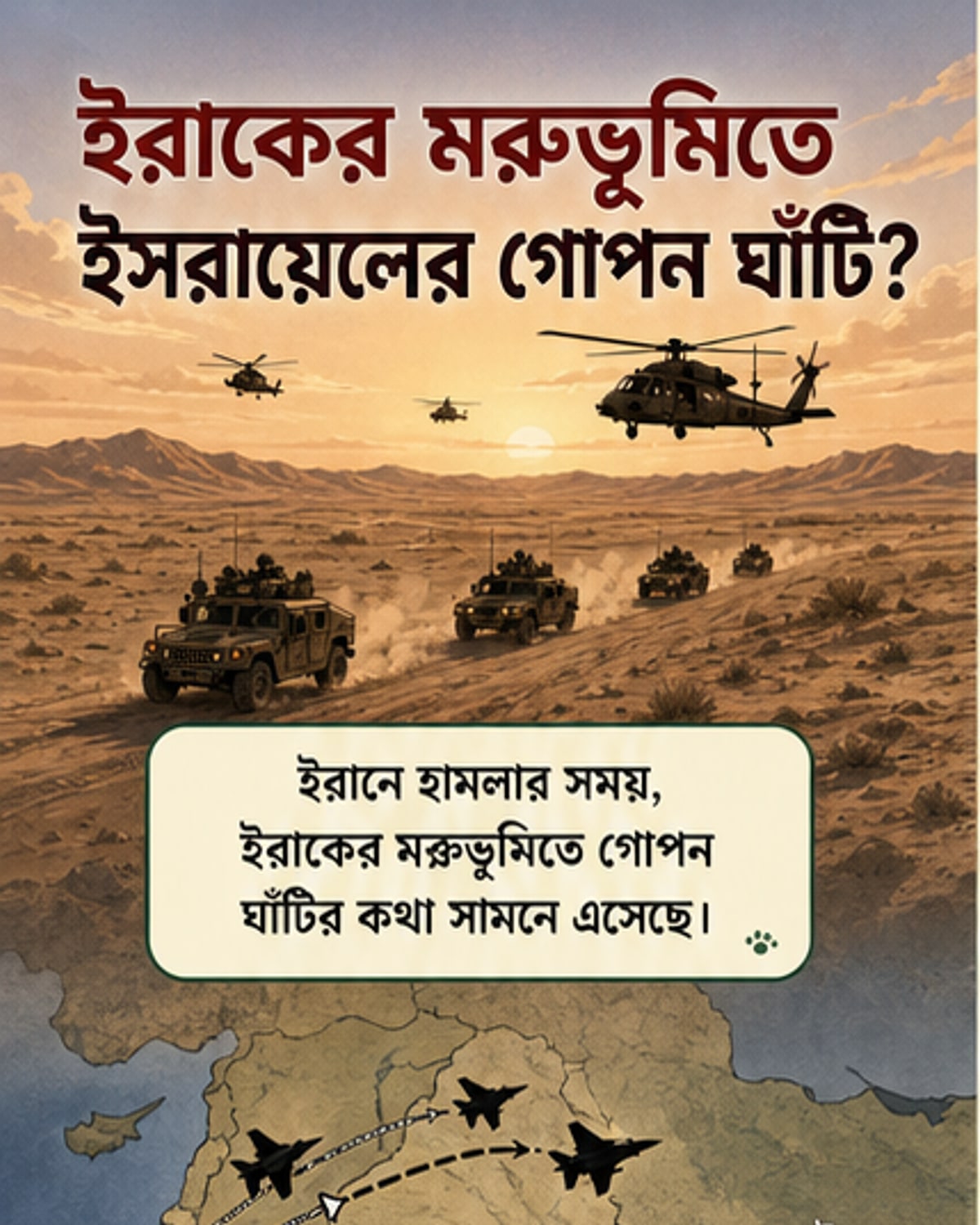 ইসরায়েলের গোপন ঘাঁটি ইরাকে