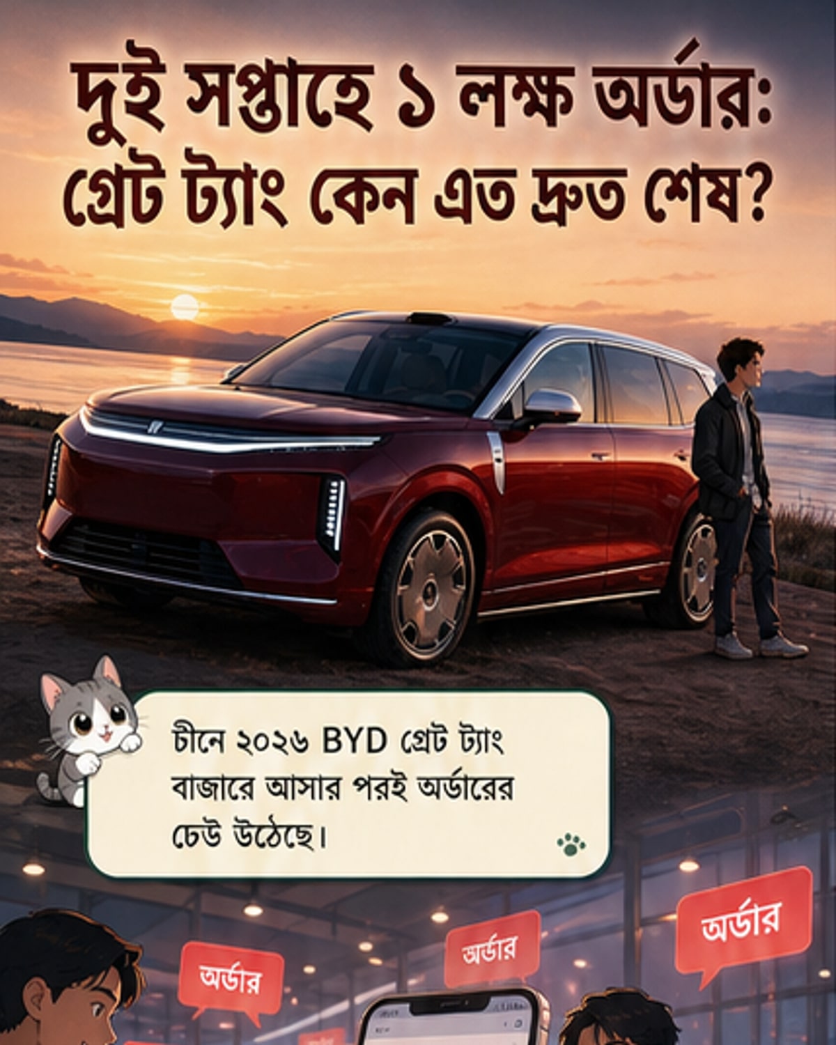 BYD গ্রেট ট্যাংয়ে ১ লক্ষ অর্ডার