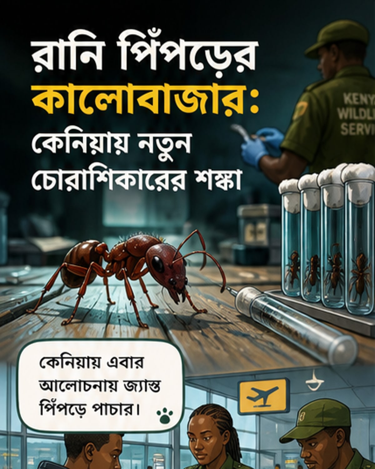 ‘পিঁপড়ে জগতের বাঘ’ পাচারে চাঞ্চল্য