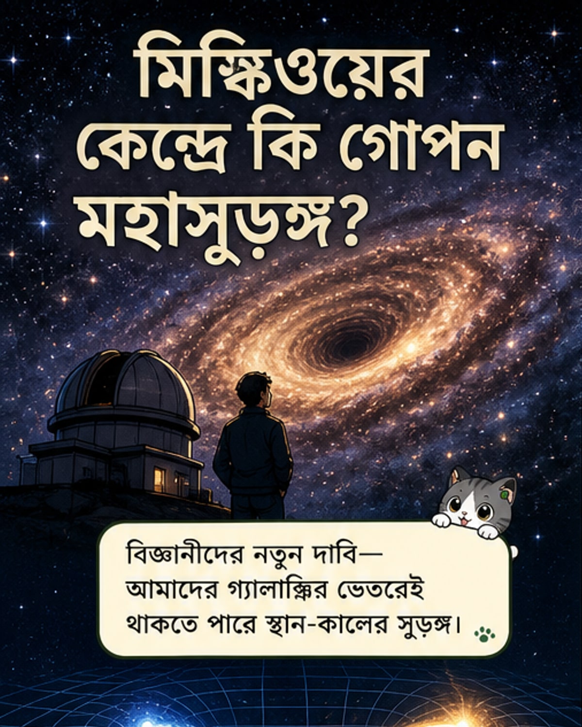 ছায়াপথের কেন্দ্রে গোপন সুড়ঙ্গ?