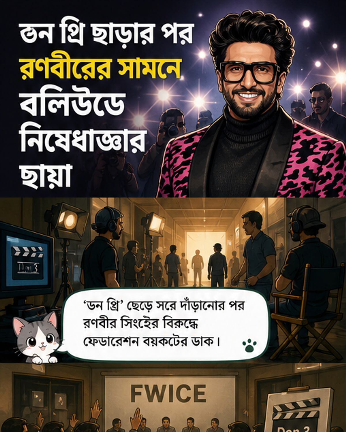রণবীর সিংয়ের বিরুদ্ধে বলিউডে নিষেধাজ্ঞা