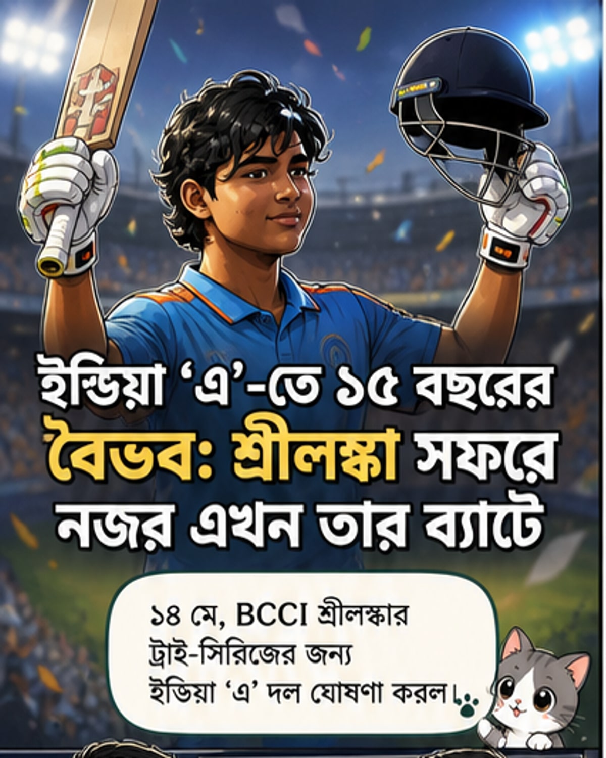১৫ বছরের বৈভবের এন্ট্রি