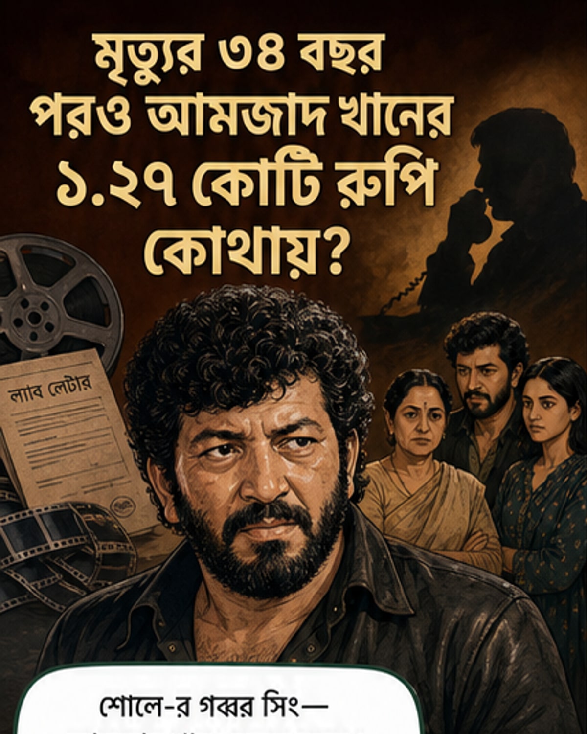 আমজাদ খানের পাওনা ১.২৭ কোটি, গ্যাংস্টাররা ছিল সাহায্যে