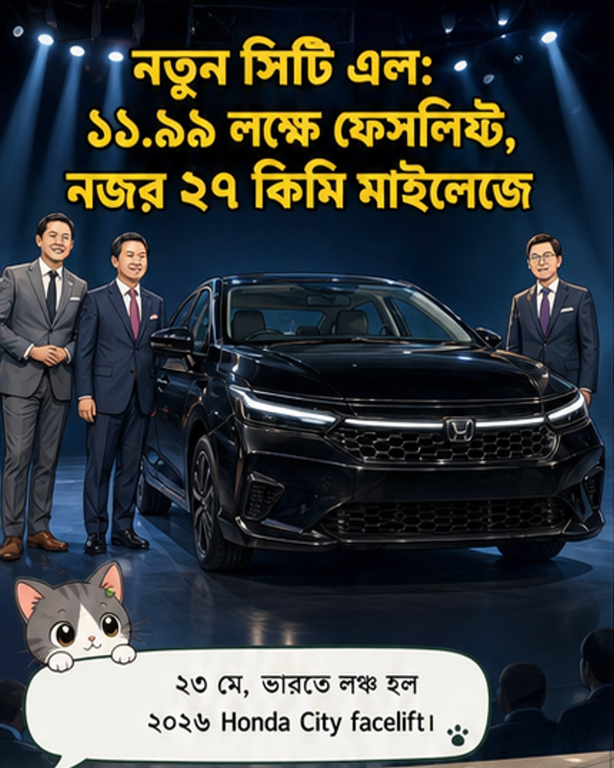 ২০২৬ হোন্ডা সিটি ফেসলিফ্ট লঞ্চ