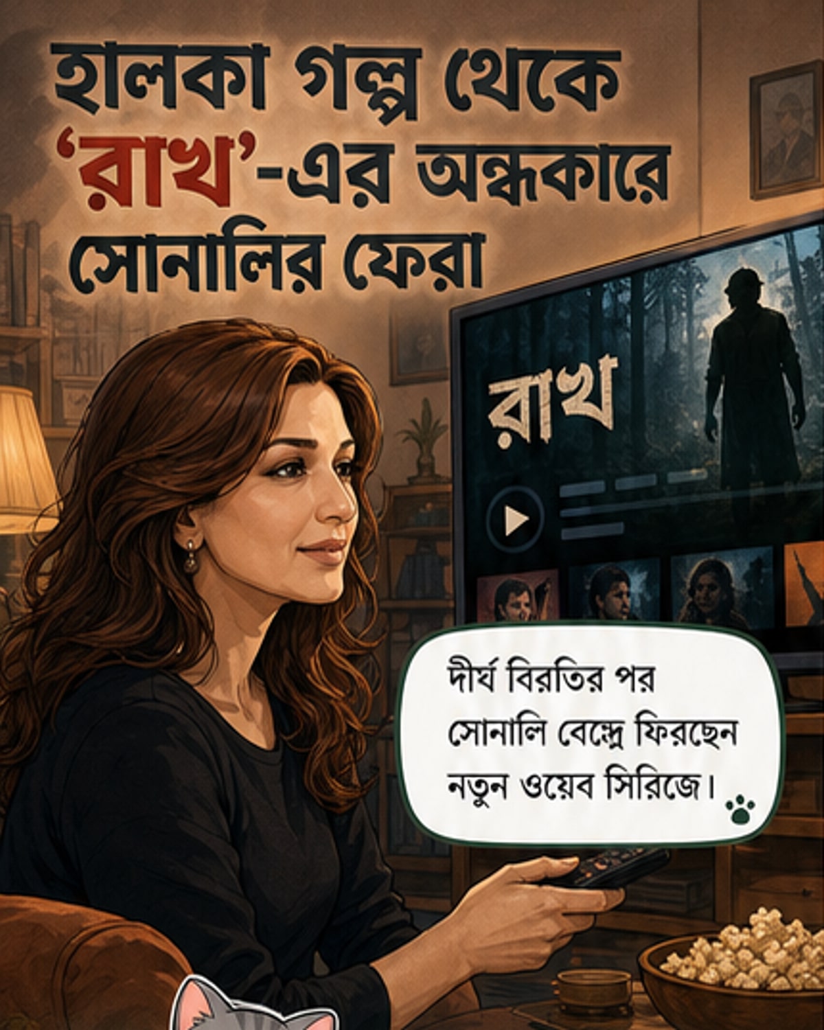 সোনালি বেন্দ্রে ফিরছেন 'রাখ'-এ
