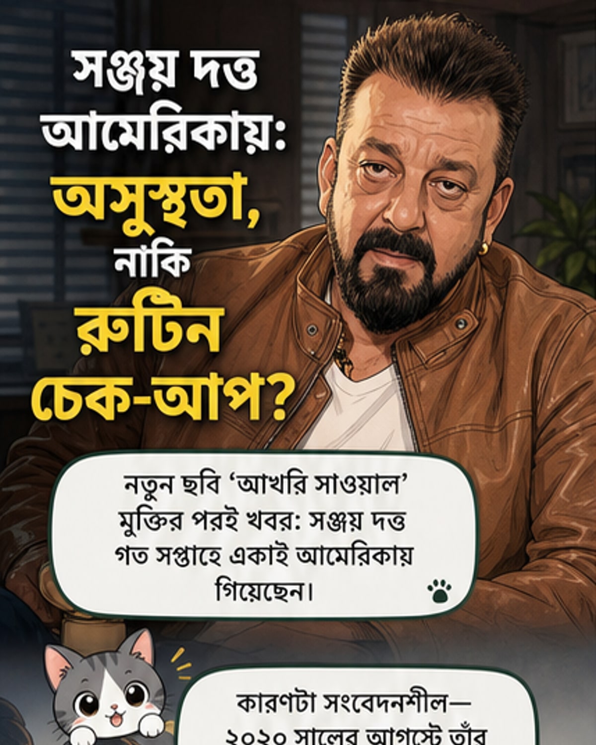 সঞ্জয় দত্ত আবার আমেরিকায়, স্বাস্থ্য পরীক্ষার জন্য