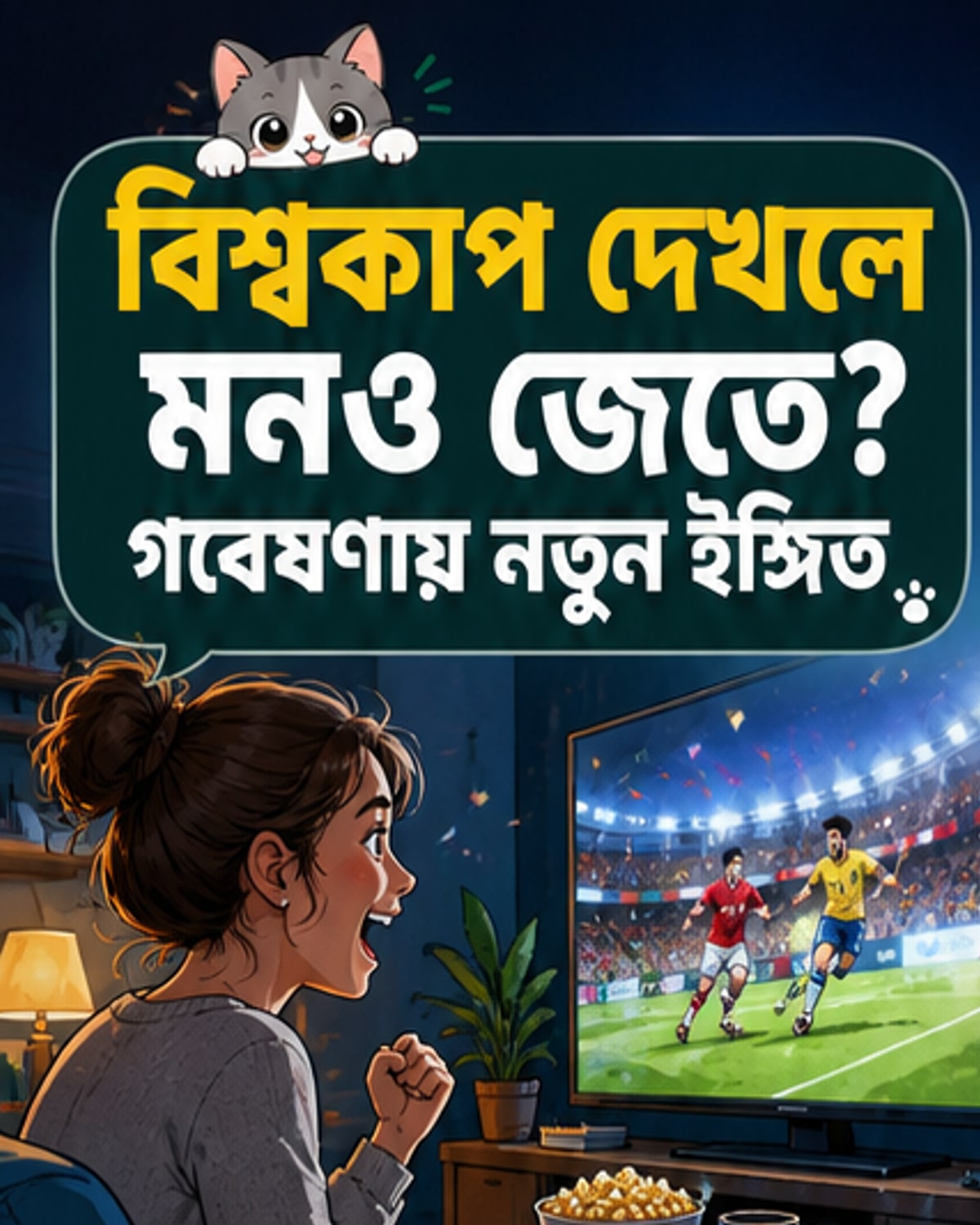 বিশ্বকাপ দেখা মস্তিষ্কের জন্য ভালো