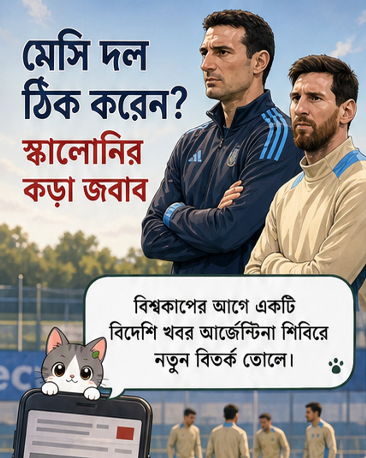 মেসি দল নিয়ন্ত্রণ করেন না: স্কালোনি