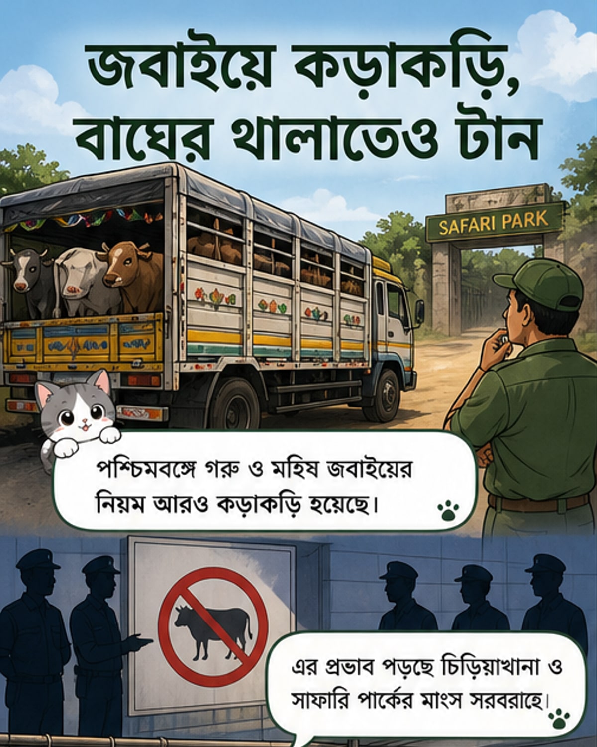 পশ্চিমবঙ্গে বাঘের খাবারে সংকট
