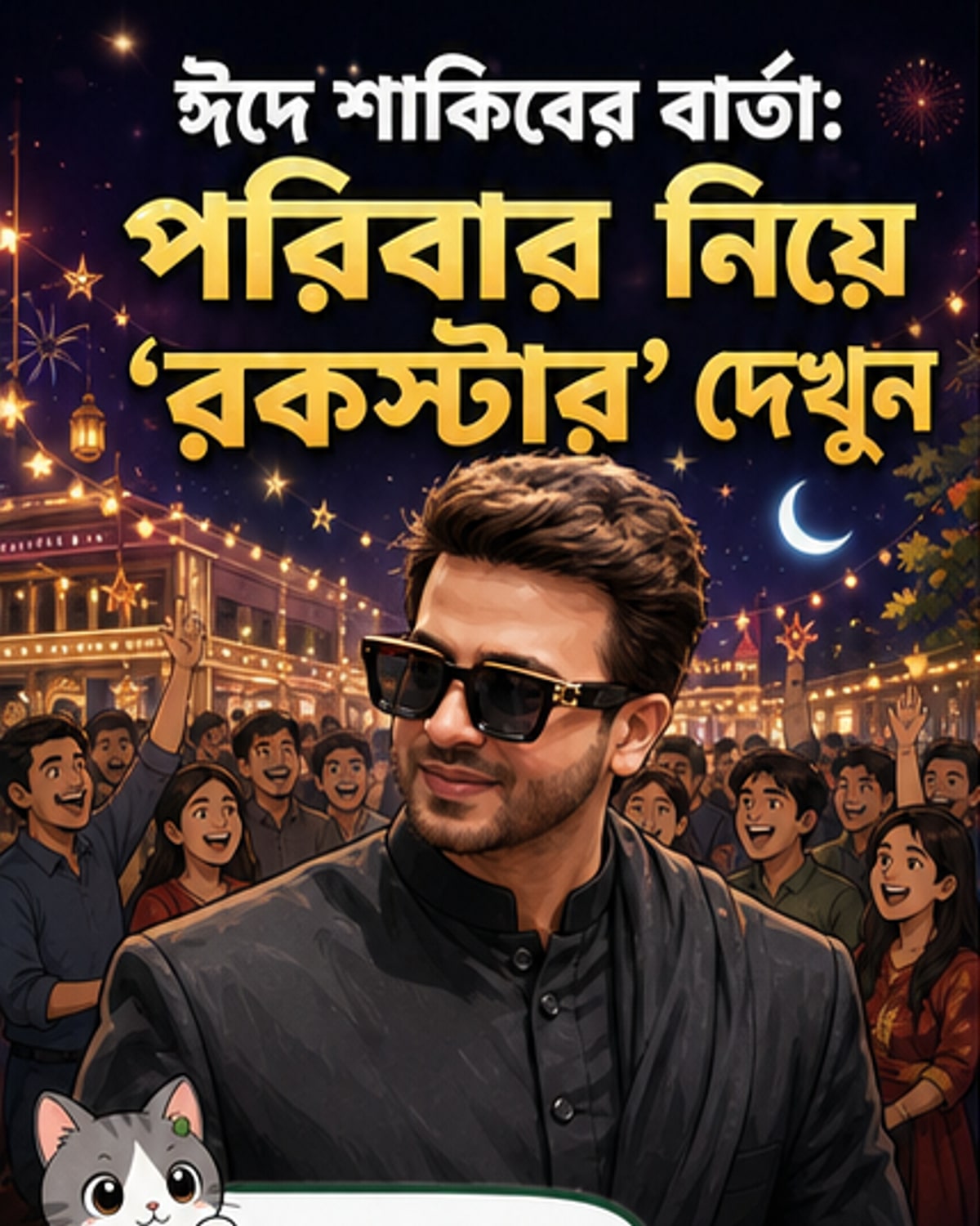 শাকিব খানের ঈদ শুভেচ্ছা ও 'রকস্টার' দেখার আমন্ত্রণ