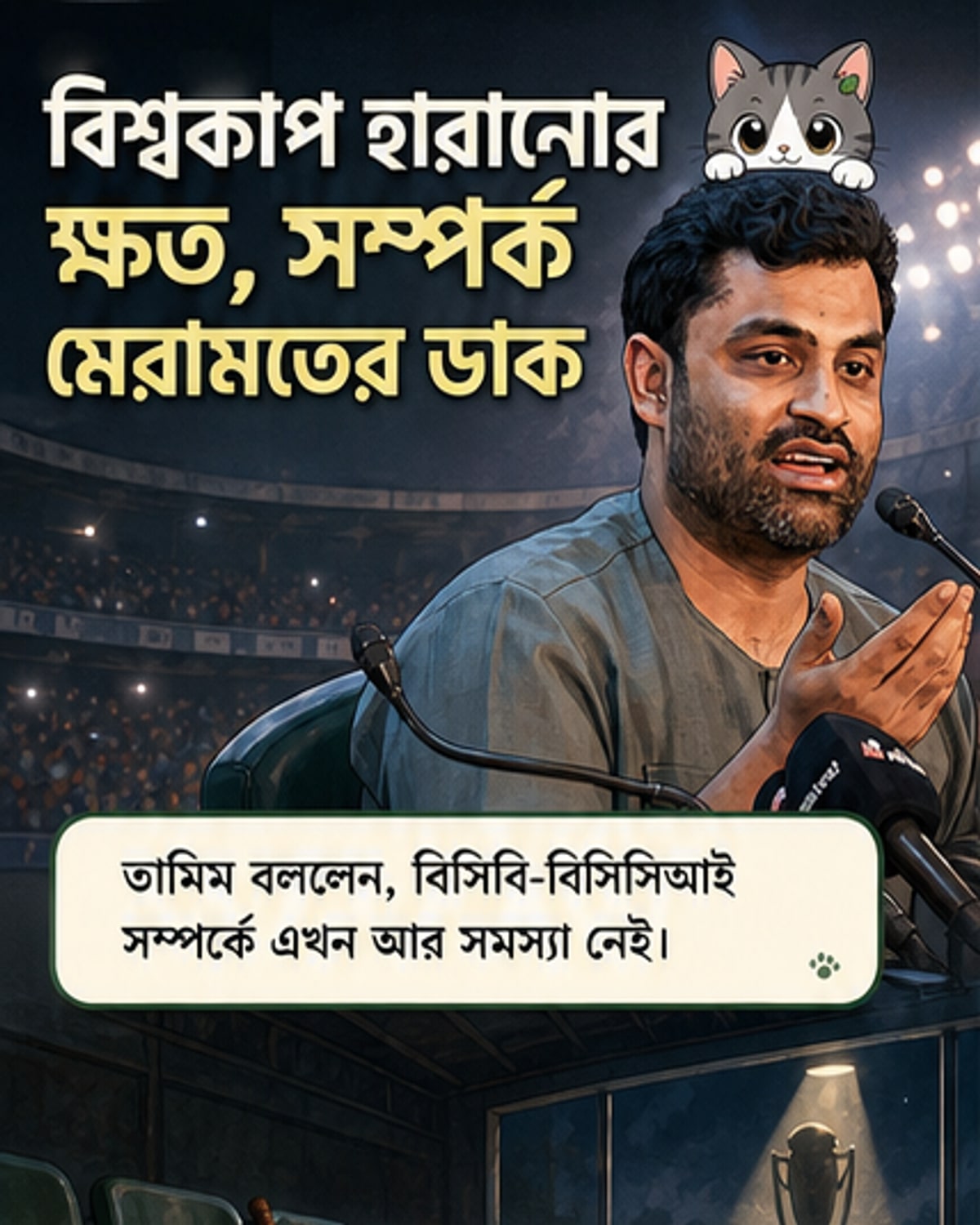 বিসিবি-বিসিসিআই সম্পর্কে তামিমের মন্তব্য