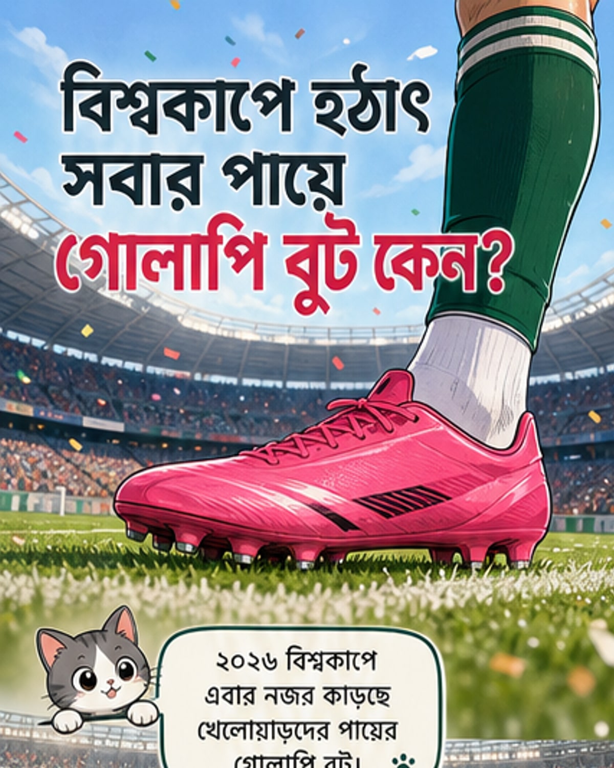 বিশ্বকাপে কেন গোলাপি বুট?