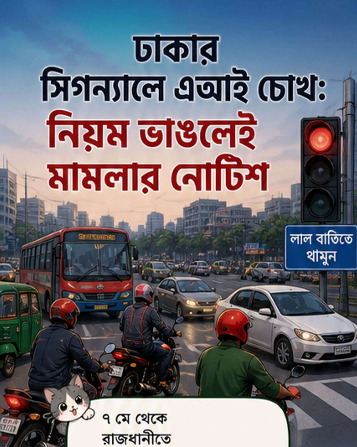 ঢাকায় এআই ট্রাফিক ক্যামেরা চালু