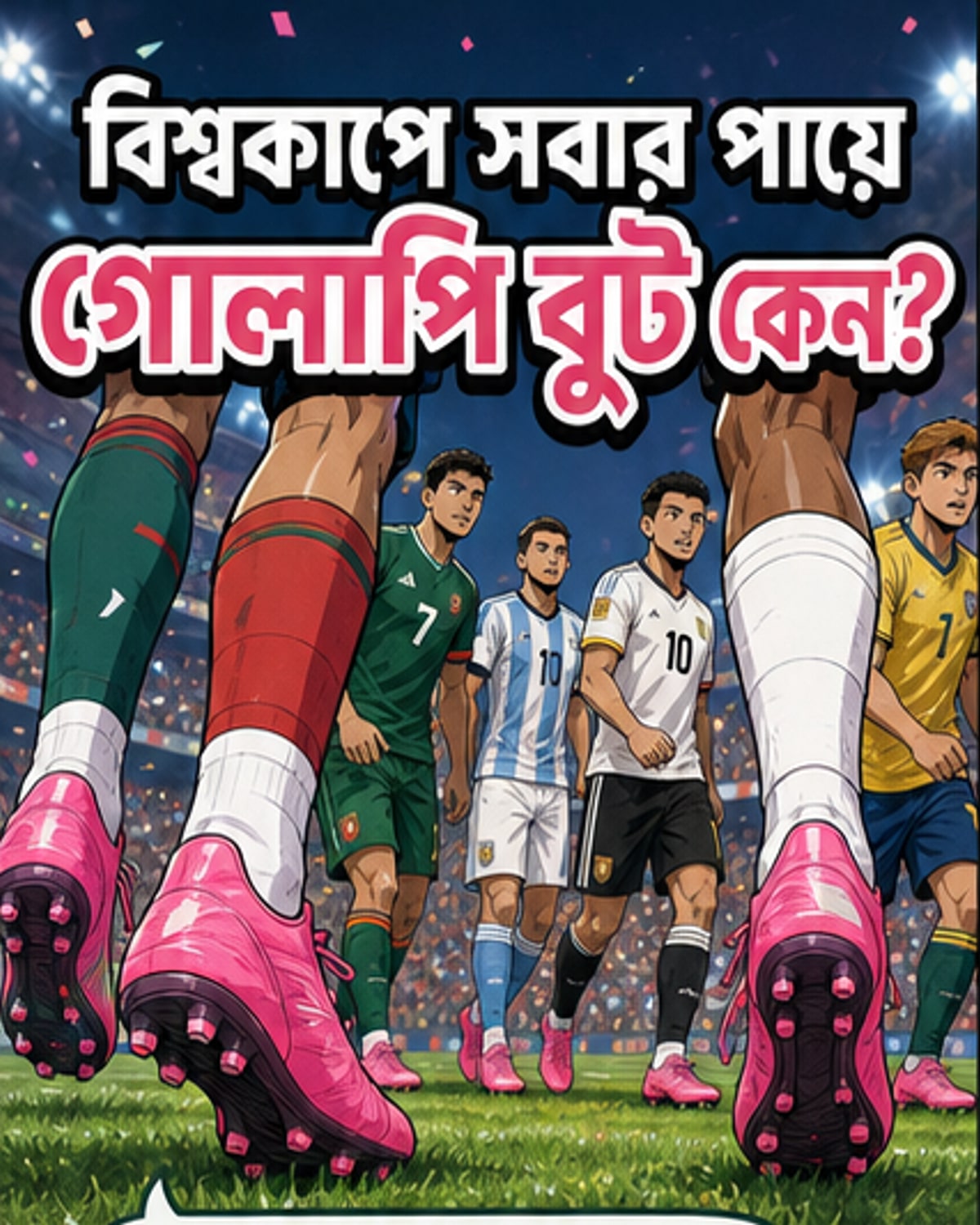 বিশ্বকাপে কেন গোলাপি বুট?