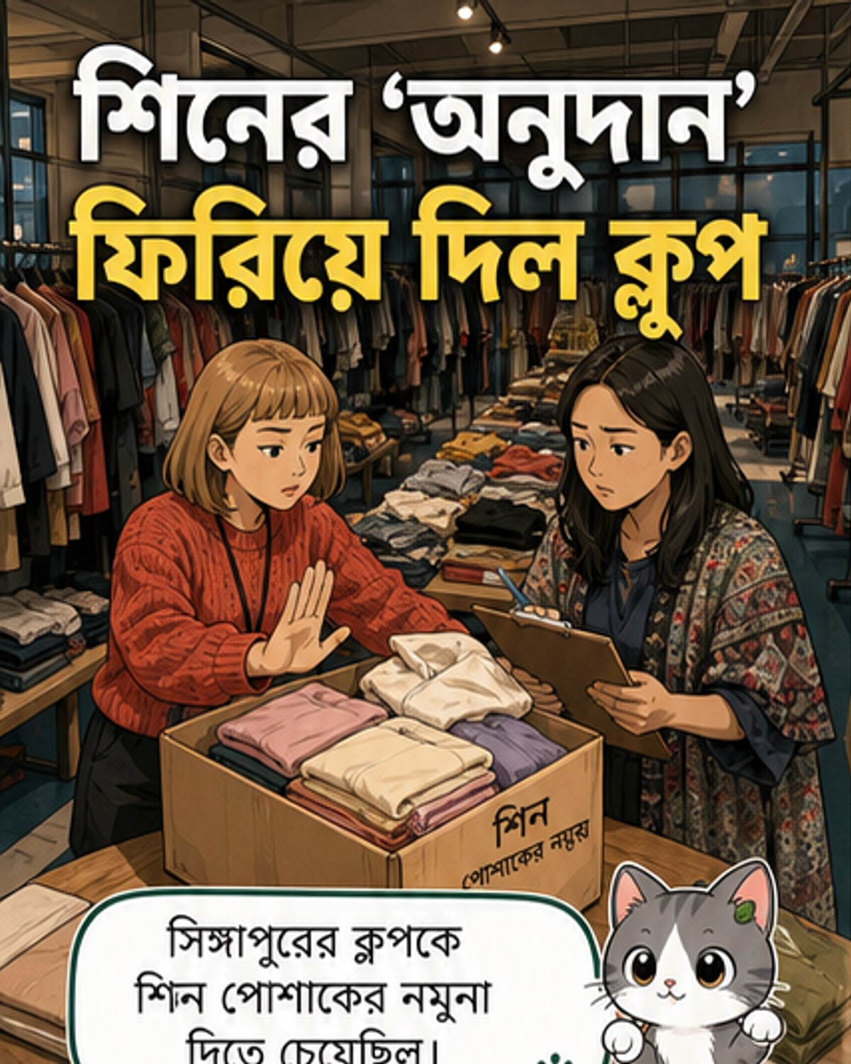 ফ্যাশন ব্র্যান্ডের পোশাক দান প্রত্যাখ্যান