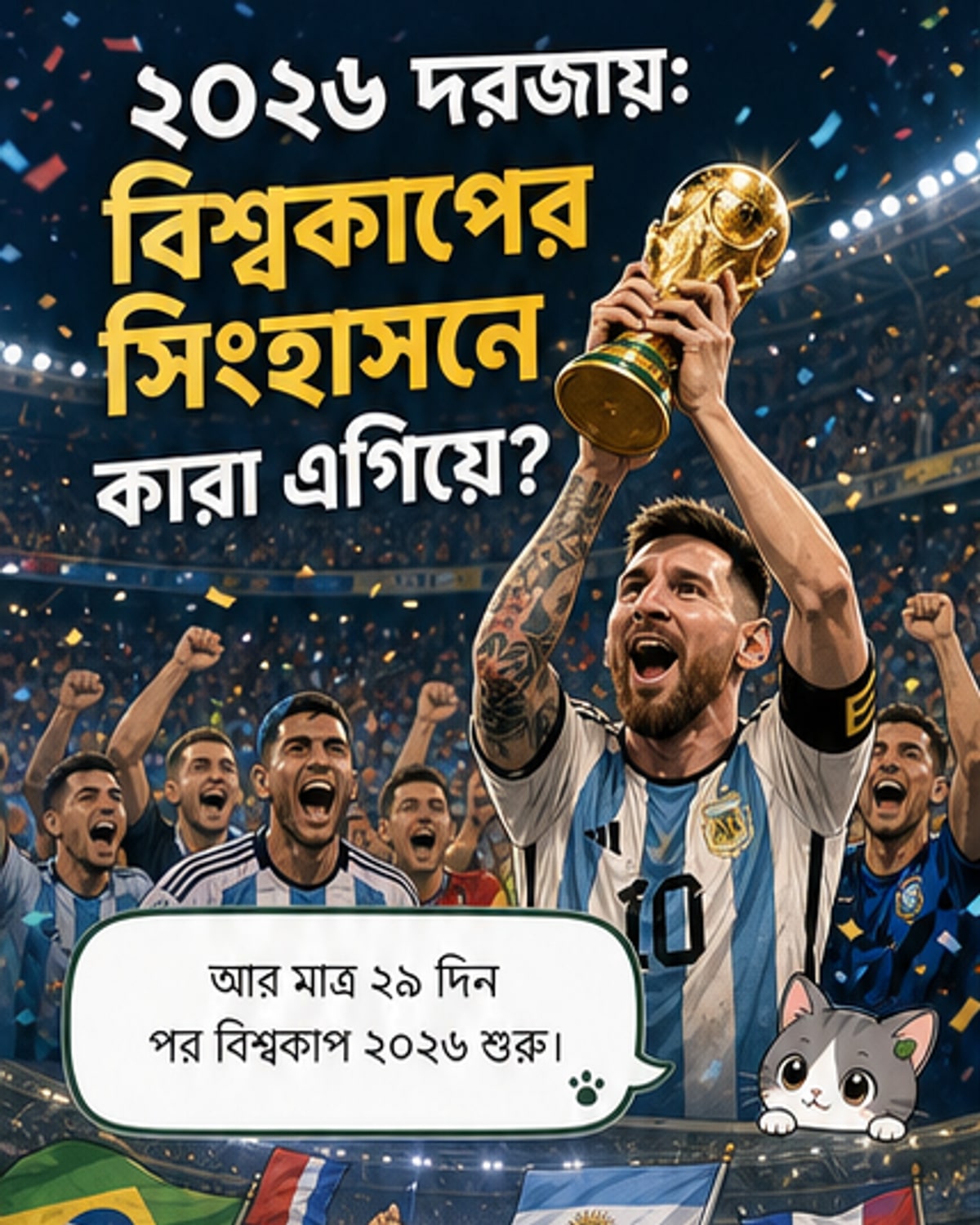 বিশ্বকাপের ইতিহাসে কে কতবার চ্যাম্পিয়ন