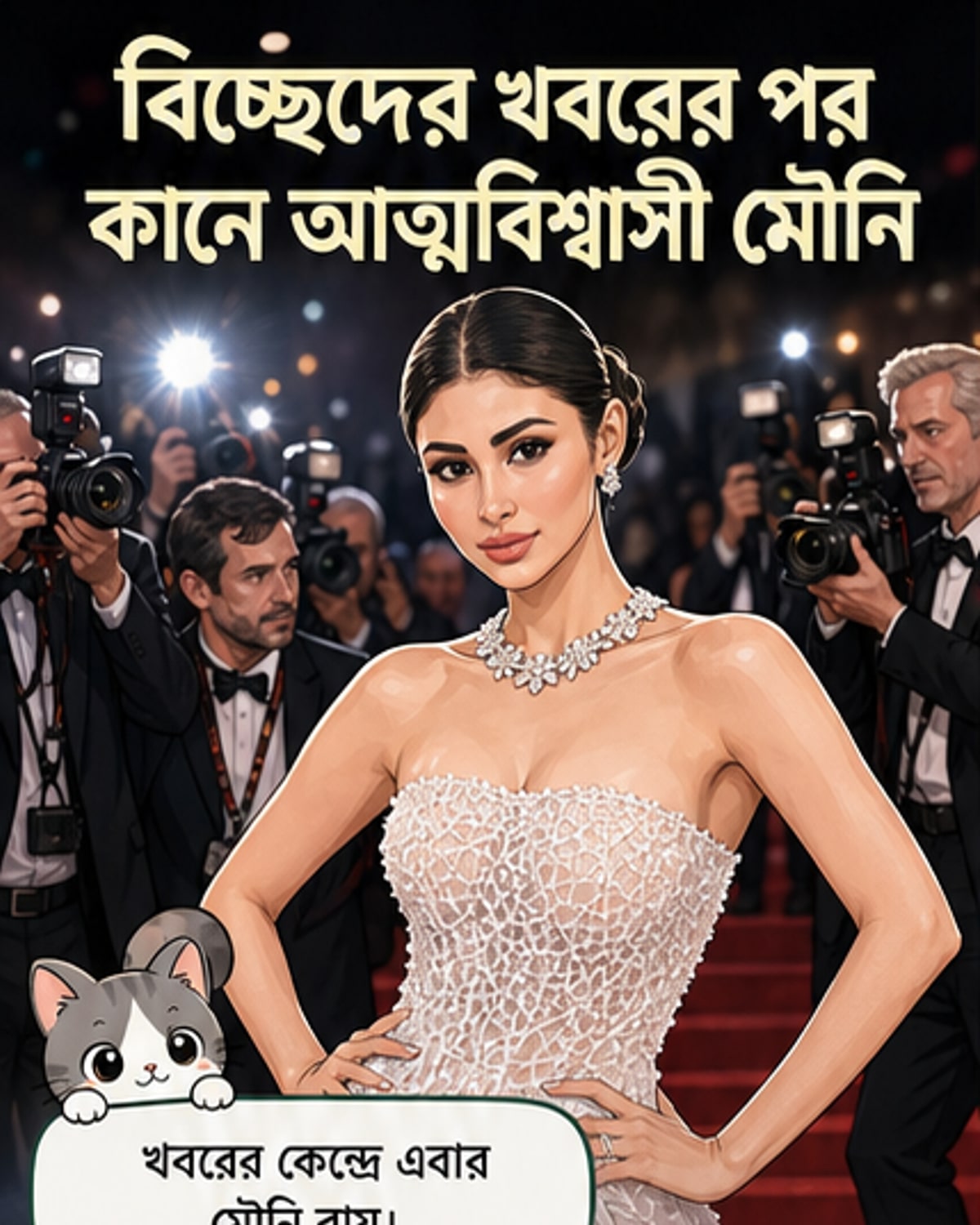 কানে নজর কাড়ছেন মৌনি রায়