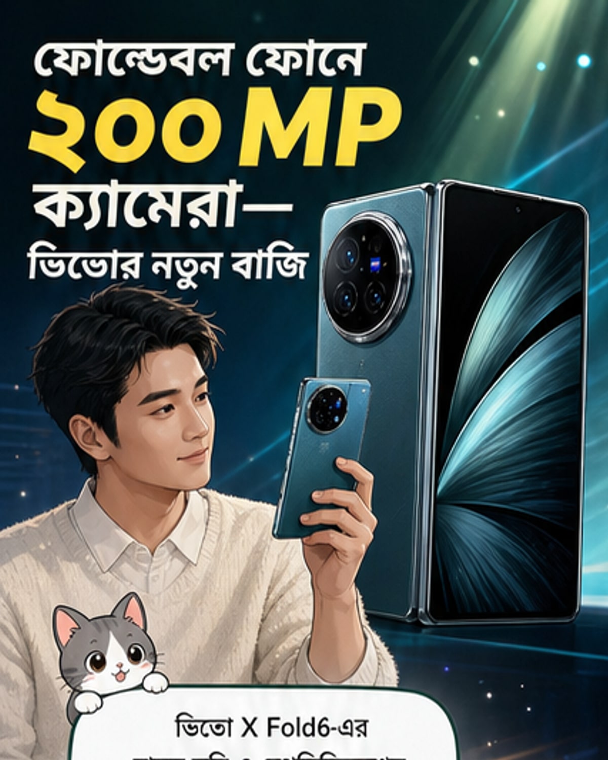ভিভো এক্স ফোল্ড৬ লঞ্চ: ২০০ মেগাপিক্সেল ক্যামেরা