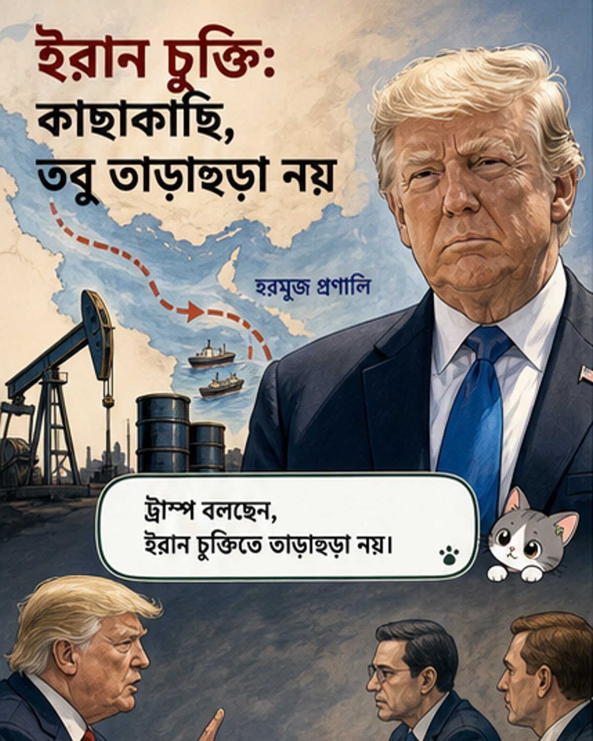 ট্রাম্প: ইরান চুক্তিতে তাড়াহুড়া নয়