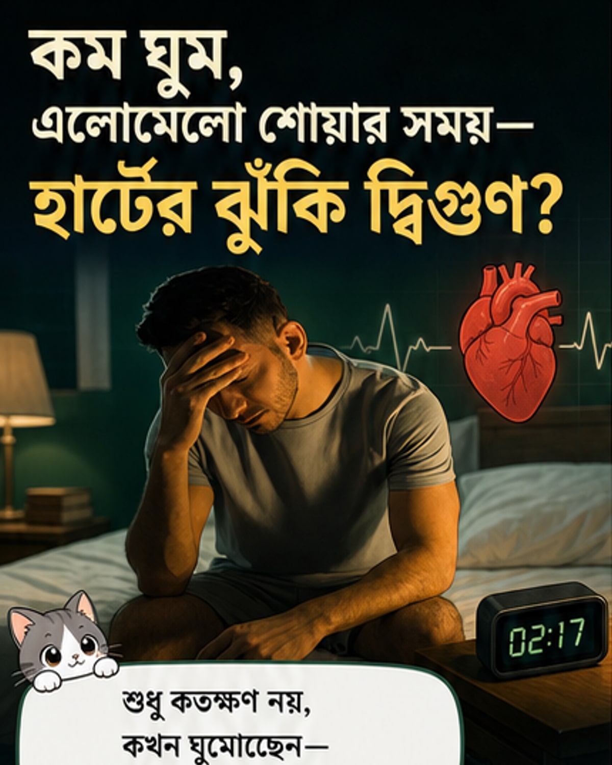 ঘুমের সময় অনিয়ম হৃদরোগের ঝুঁকি বাড়ায়