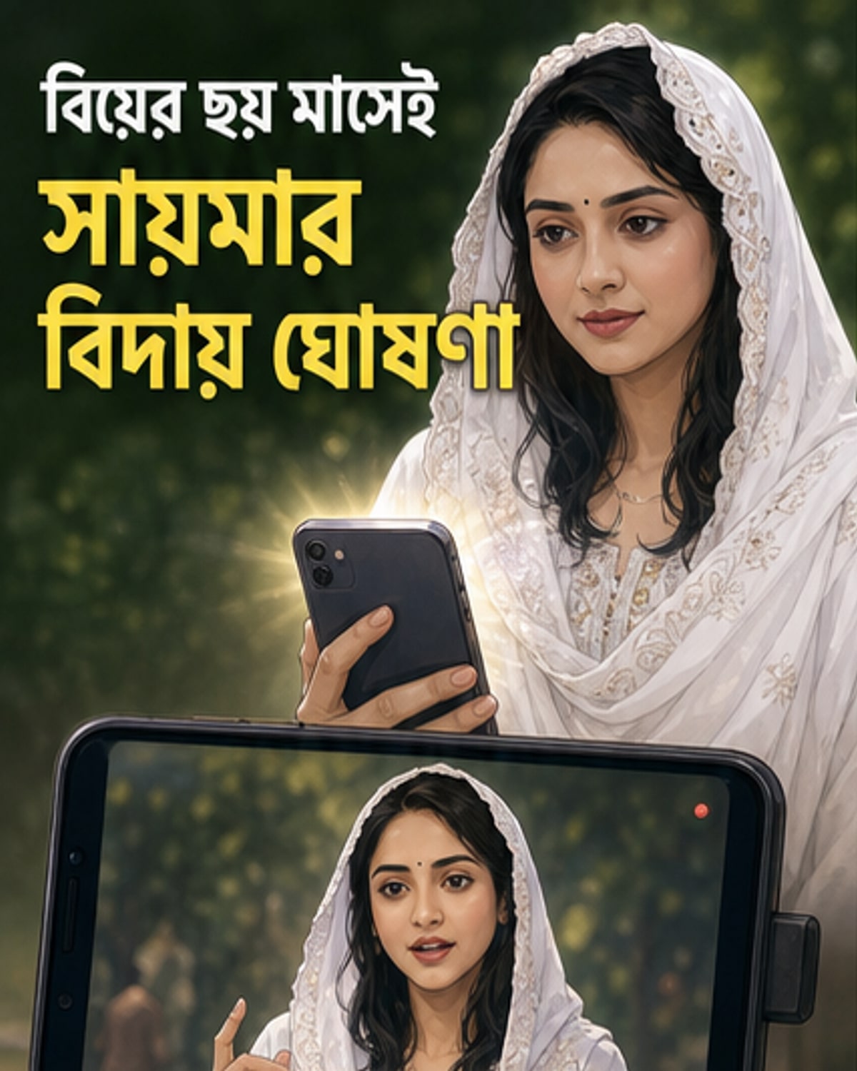 বিয়ের ৬ মাসে অভিনয় ছাড়লেন সায়মা