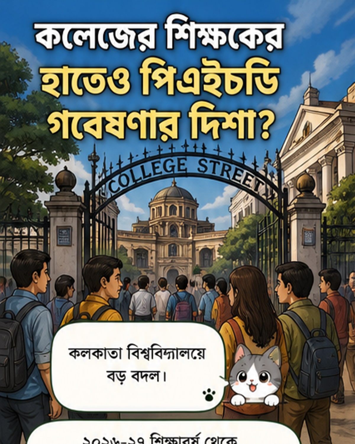 কলেজের শিক্ষকরাও পিএইচডি গাইড হবেন