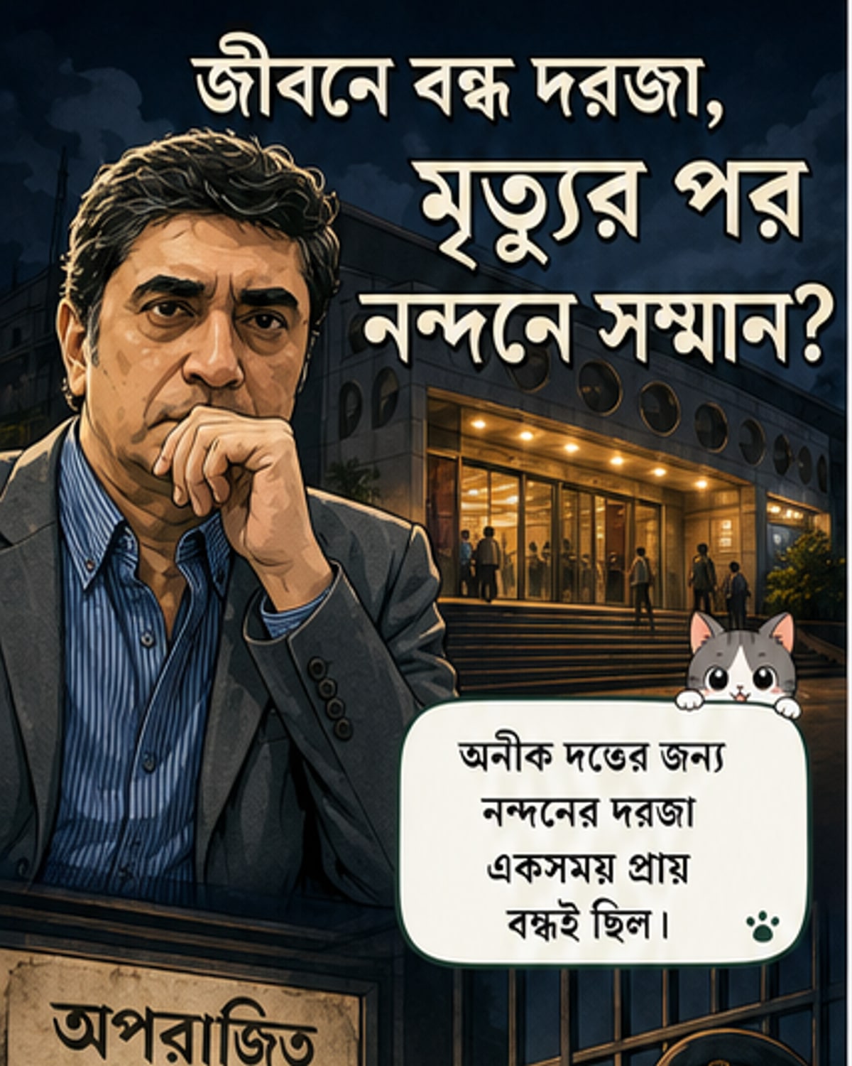 অনীক দত্ত মৃত্যুর পর নন্দনে সম্মানিত