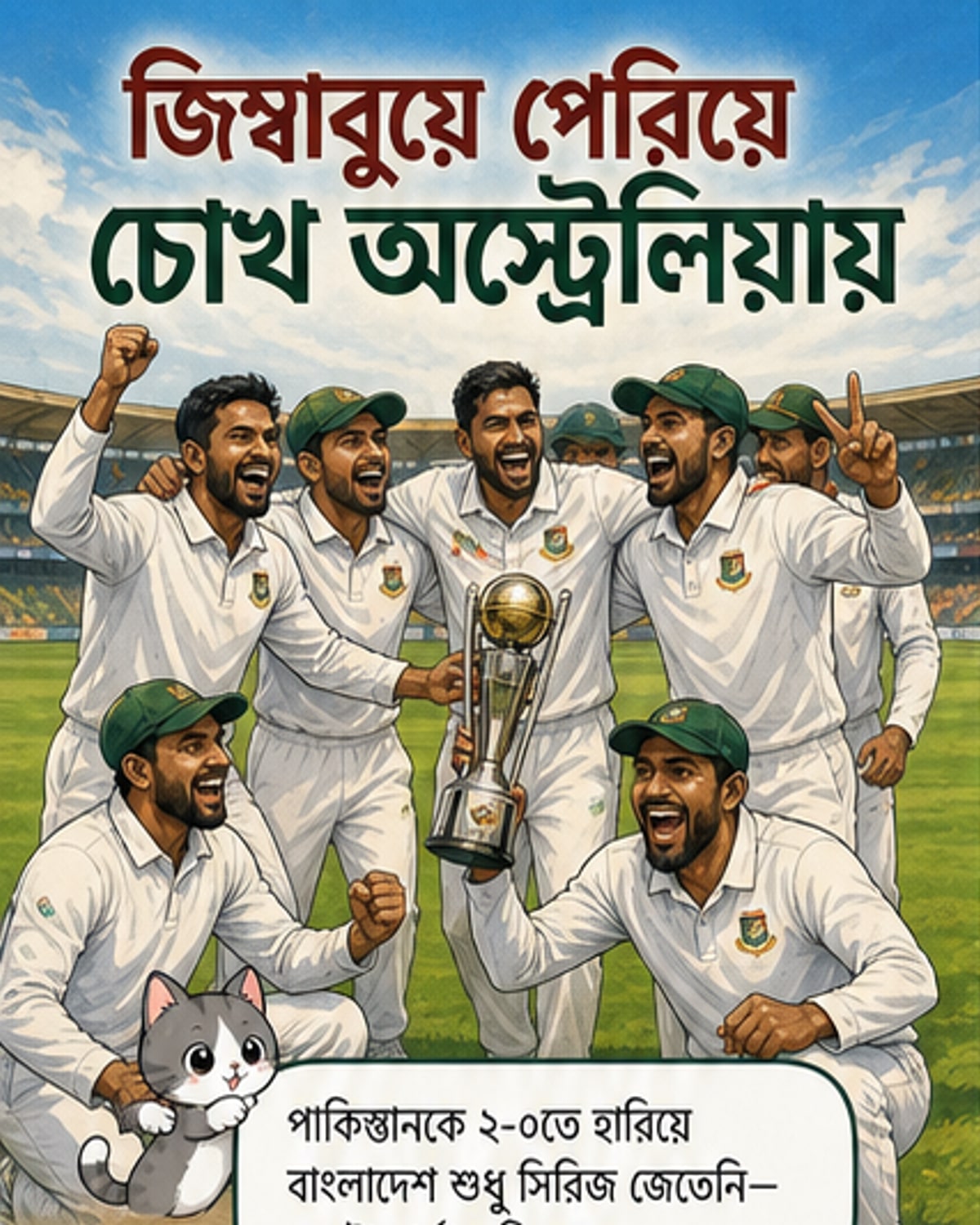 অস্ট্রেলিয়া সফরের আগে বাংলাদেশের চোখ জিম্বাবুয়ে টেস্টে