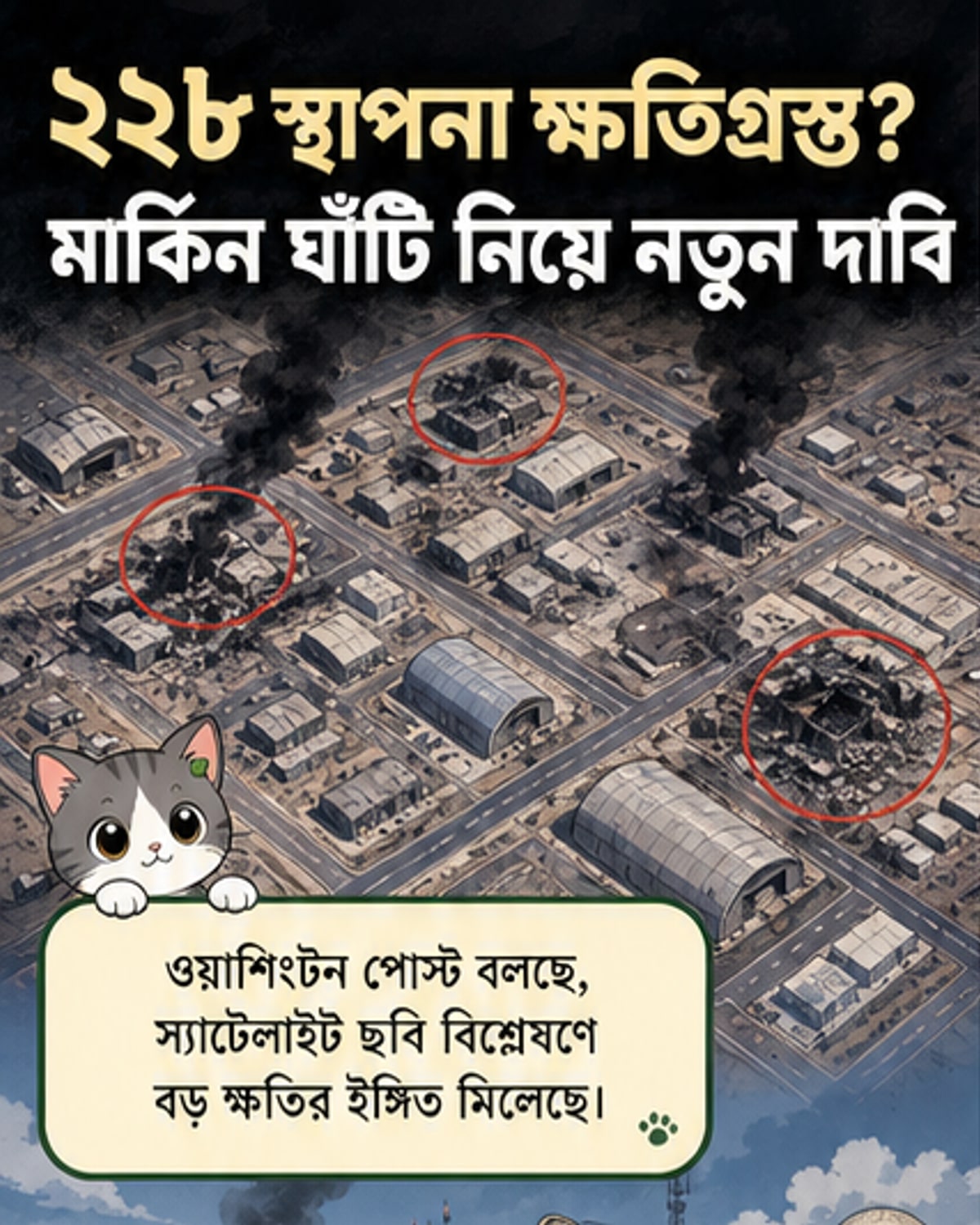 ইরানের হামলায় ২২৮টি মার্কিন ঘাঁটি ক্ষতিগ্রস্ত