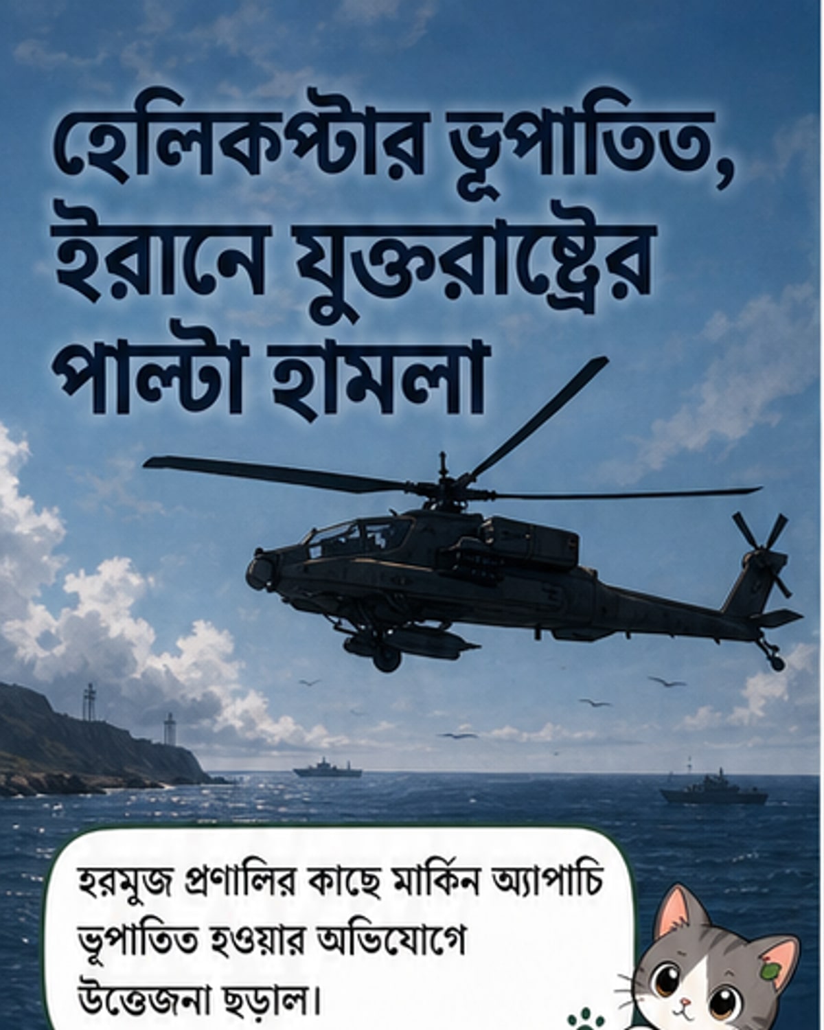 হেলিকপ্টার হারানোর প্রতিক্রিয়ায় ইরানে মার্কিন হামলা