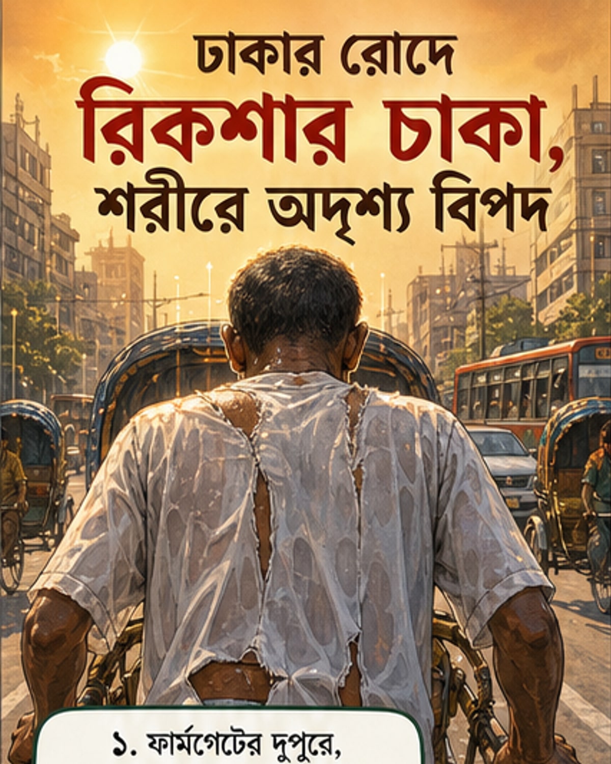 ঢাকার রিকশাচালকদের শরীর কতটা উত্তপ্ত