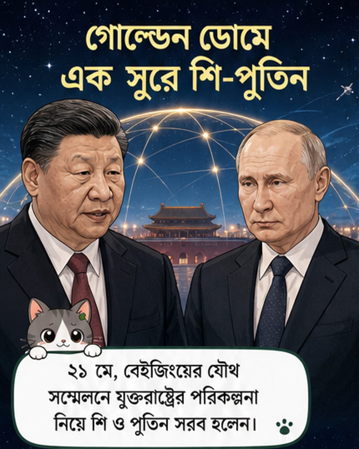 শি-পুতিনের যুক্ত সমালোচনা ট্রাম্পের নিরাপত্তা পরিকল্পনার