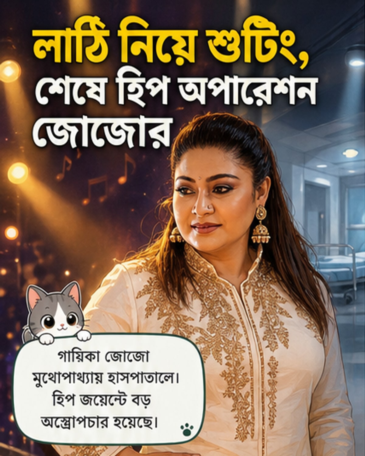 গায়িকা জোজো মুখার্জির হিপ অপারেশন