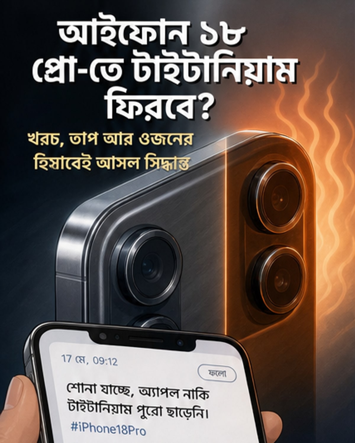আইফোন ১৮ প্রো-তে ফিরছে টাইটানিয়াম?