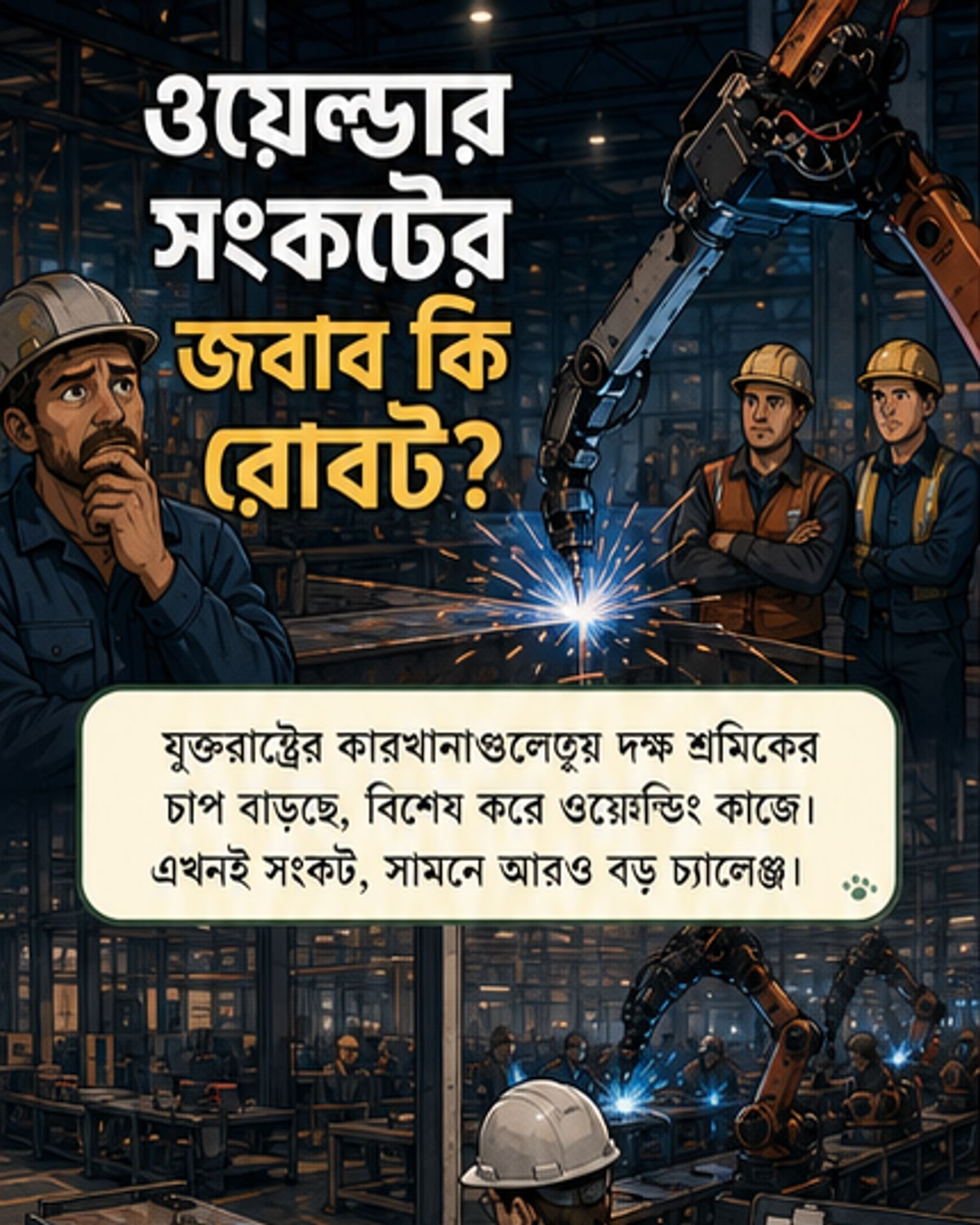 ওয়েল্ডিংয়ে মানুষের জায়গায় রোবট