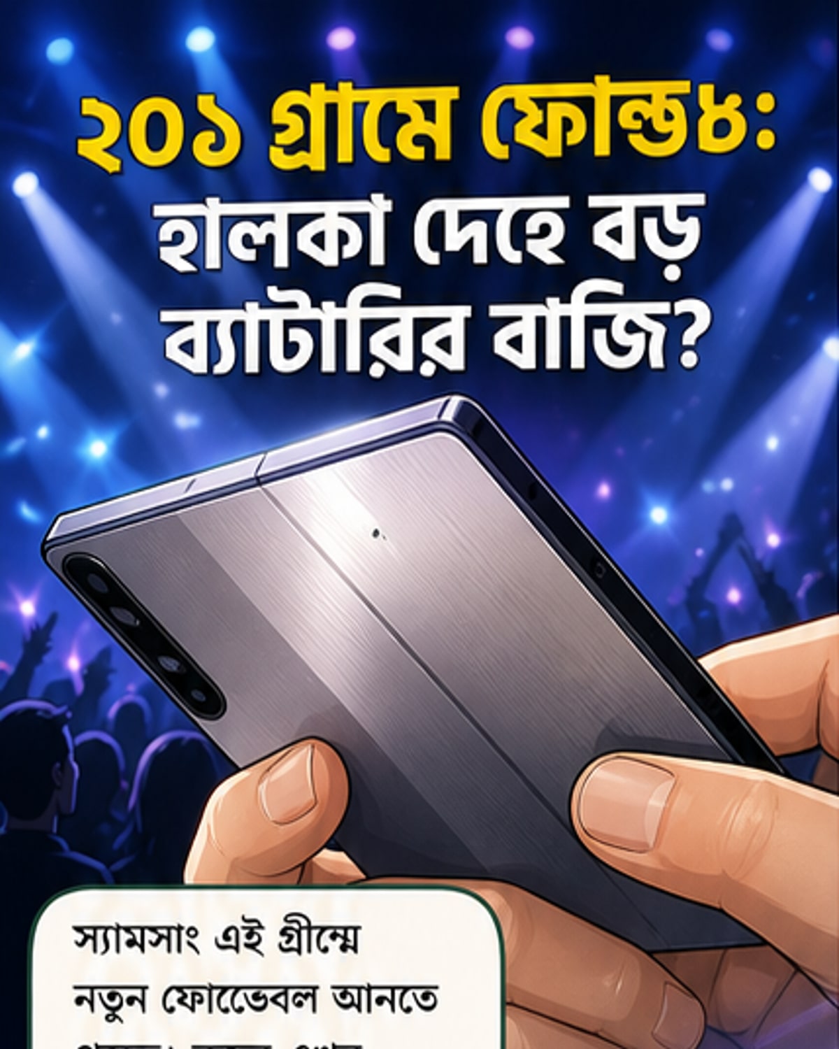 স্যামসাং ফোল্ড৮-এর ওজন মাত্র ২০১ গ্রাম