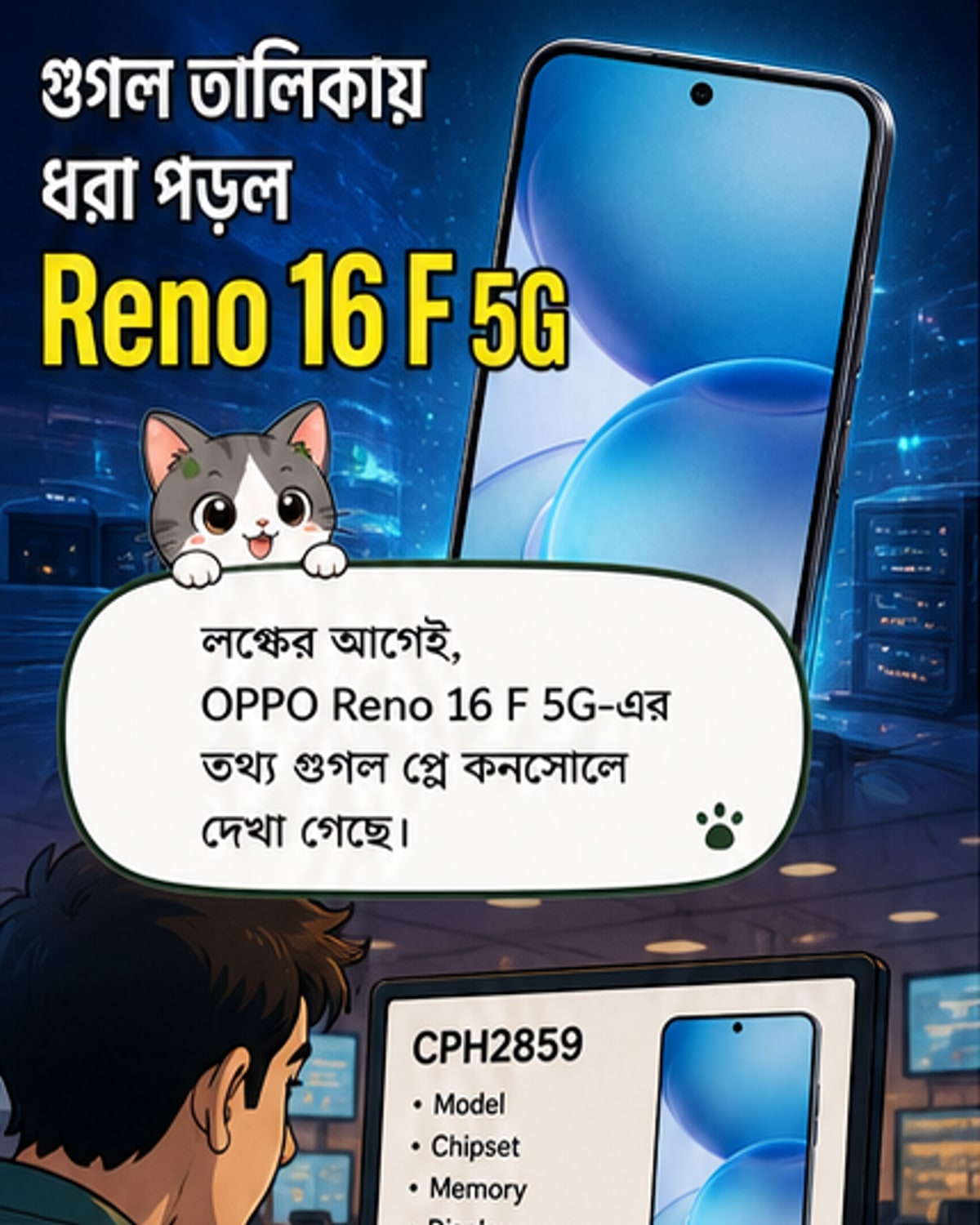 ওপিপি রেনো ১৬ এফ ৫জি-এর স্পেসিফিকেশন ফাঁস