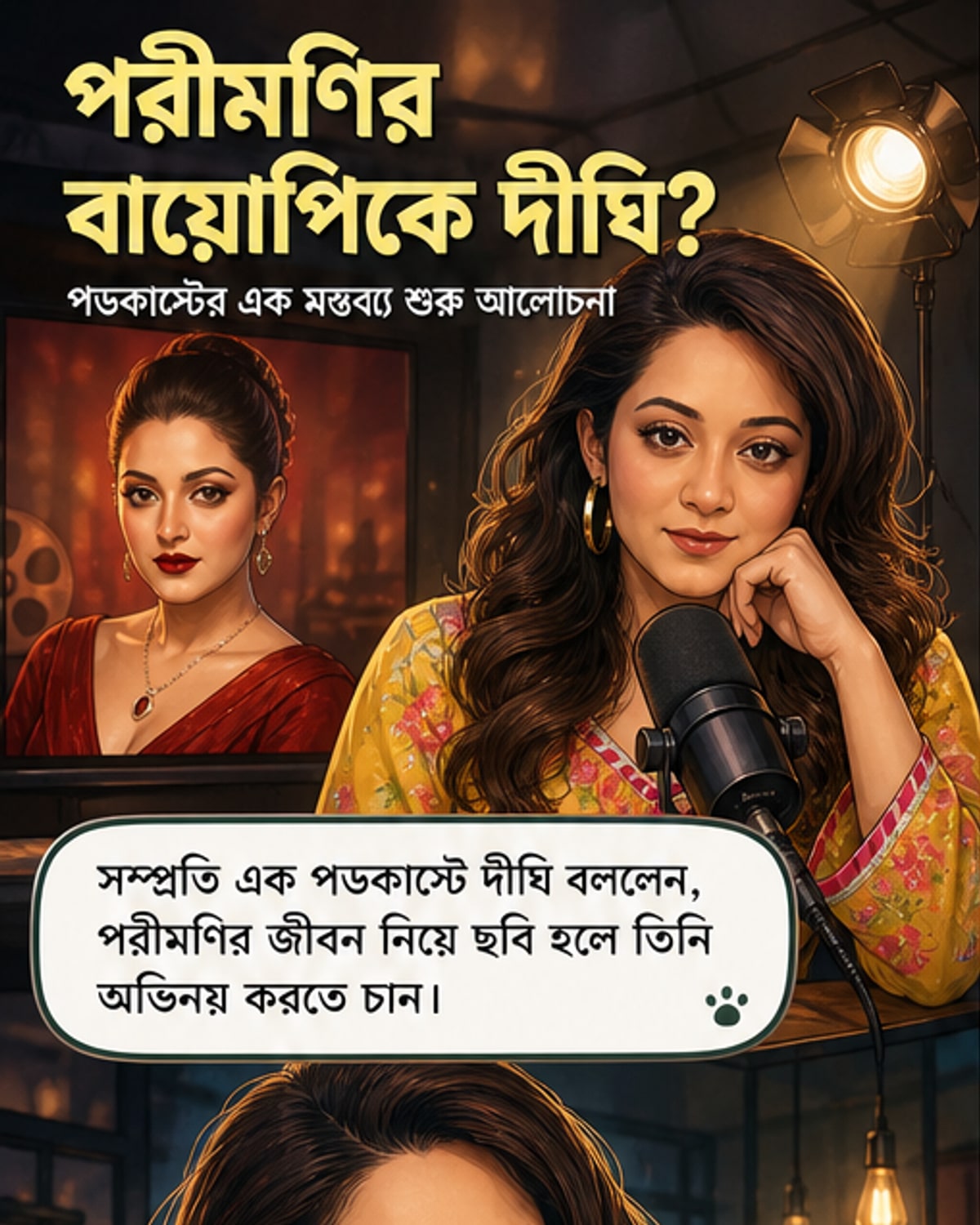 পরীমণির বায়োপিকে অভিনয়ে আগ্রহ দীঘির